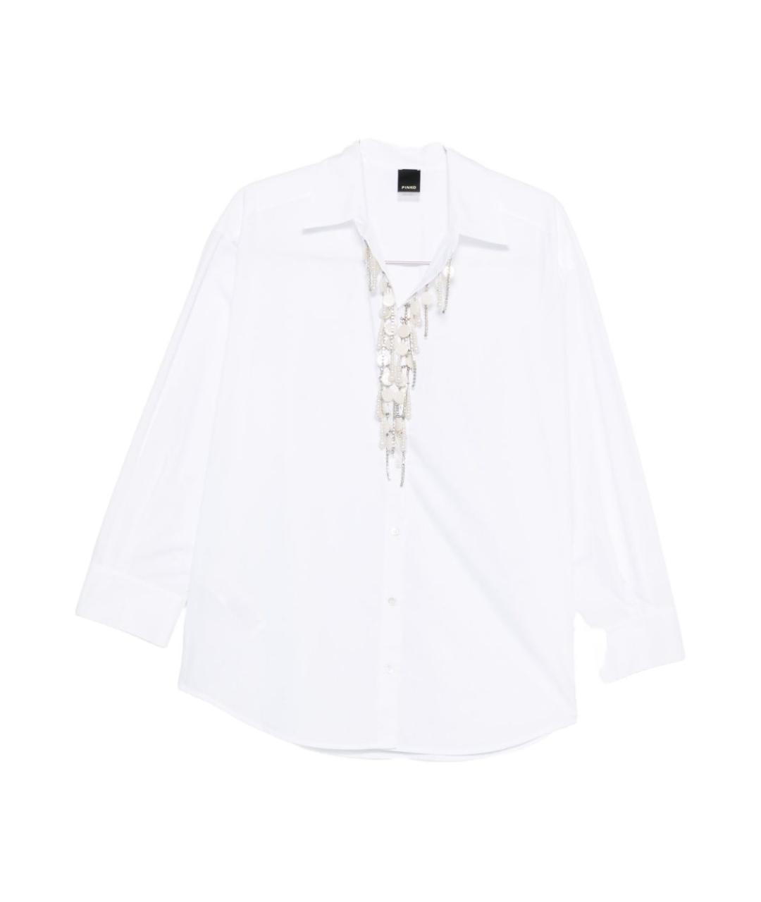 PINKO Белая хлопковая рубашка, фото 1