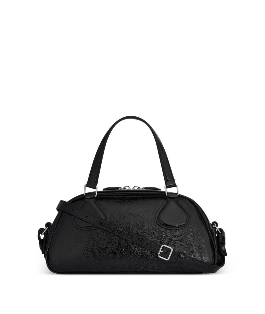 COURREGES Черная кожаная сумка тоут, фото 5