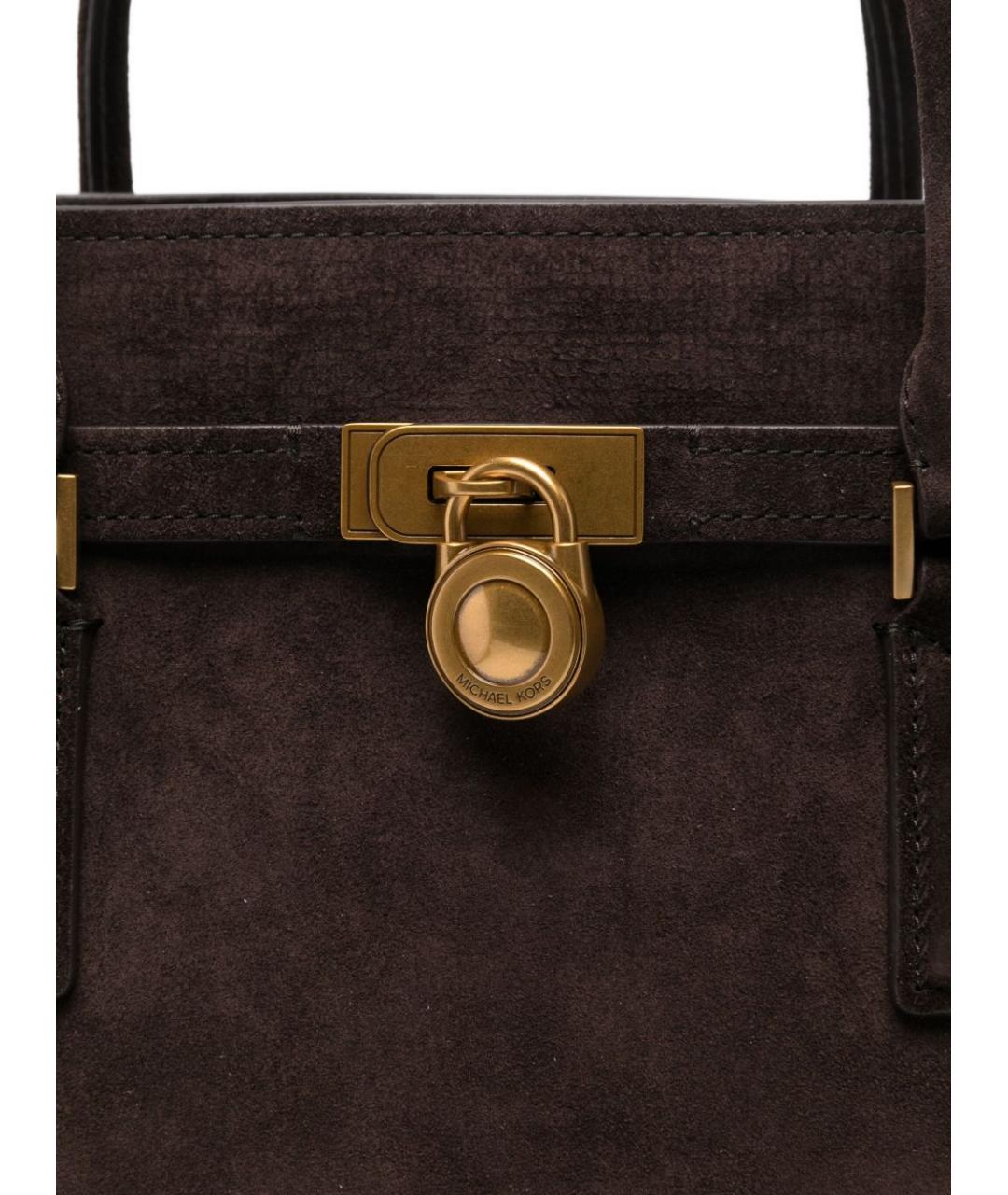 MICHAEL KORS Коричневая кожаная сумка тоут, фото 3