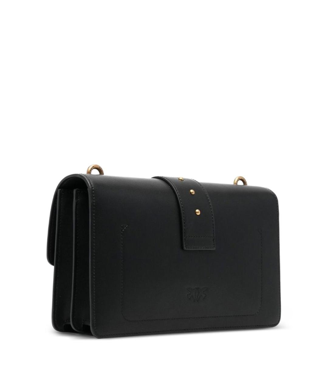 PINKO Черная кожаная сумка через плечо, фото 3