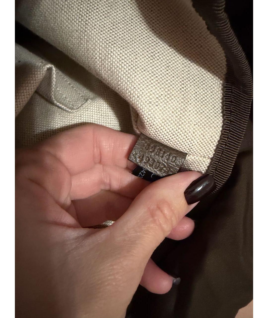 GUCCI Коричневый жаккардовый рюкзак, фото 5