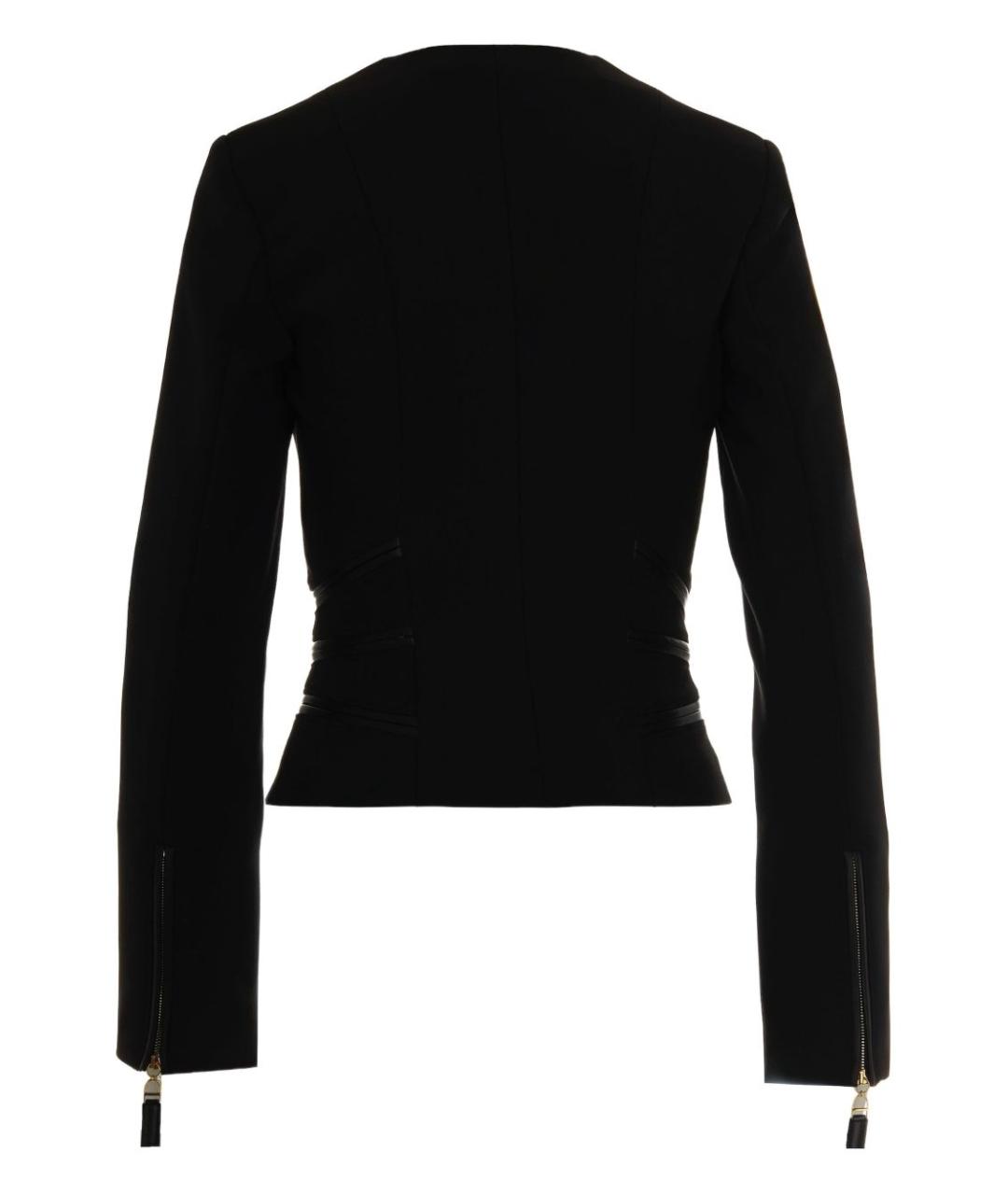 ELISABETTA FRANCHI Черный полиамидовый жакет/пиджак, фото 2