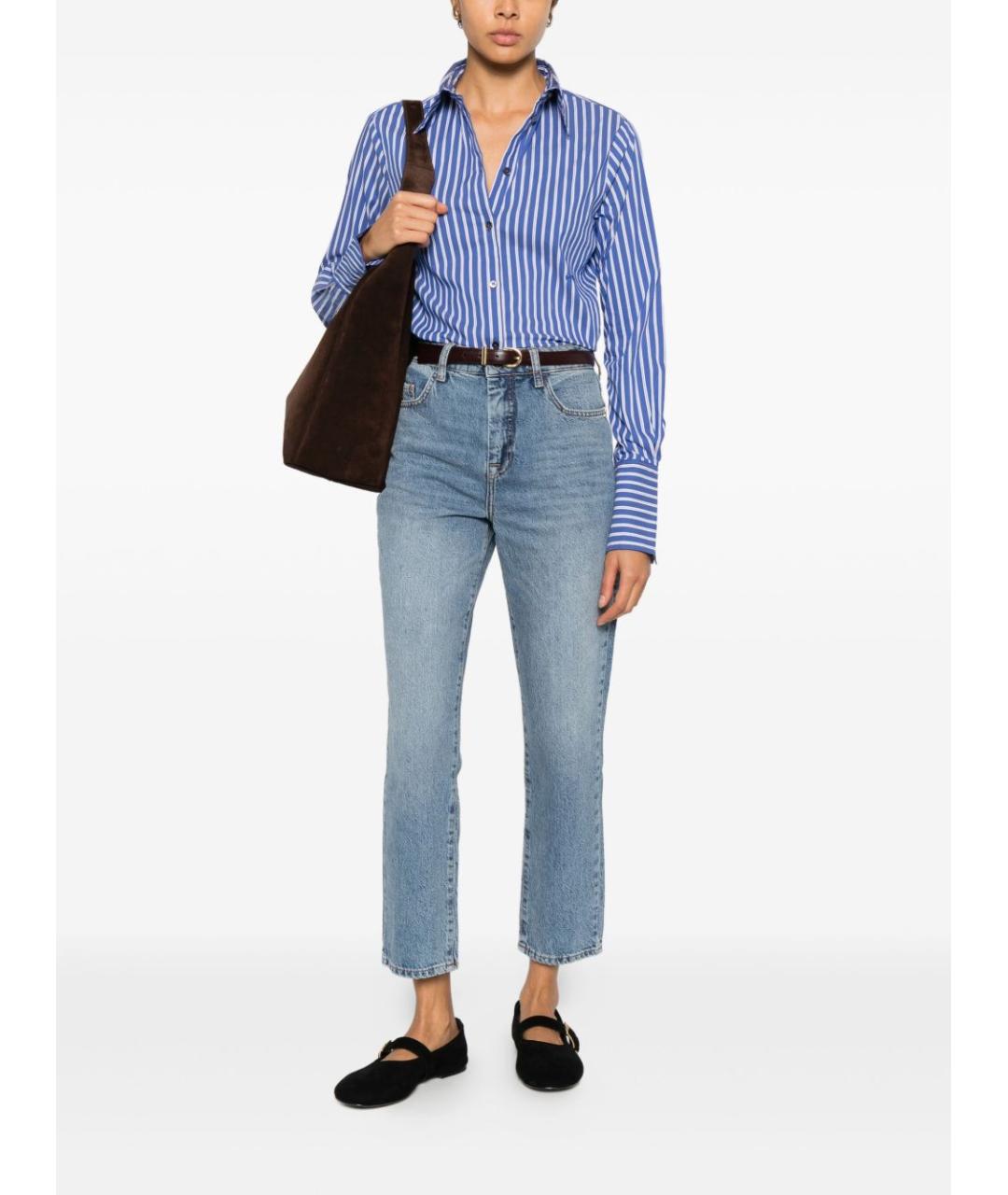 PINKO Синяя хлопковая рубашка, фото 2