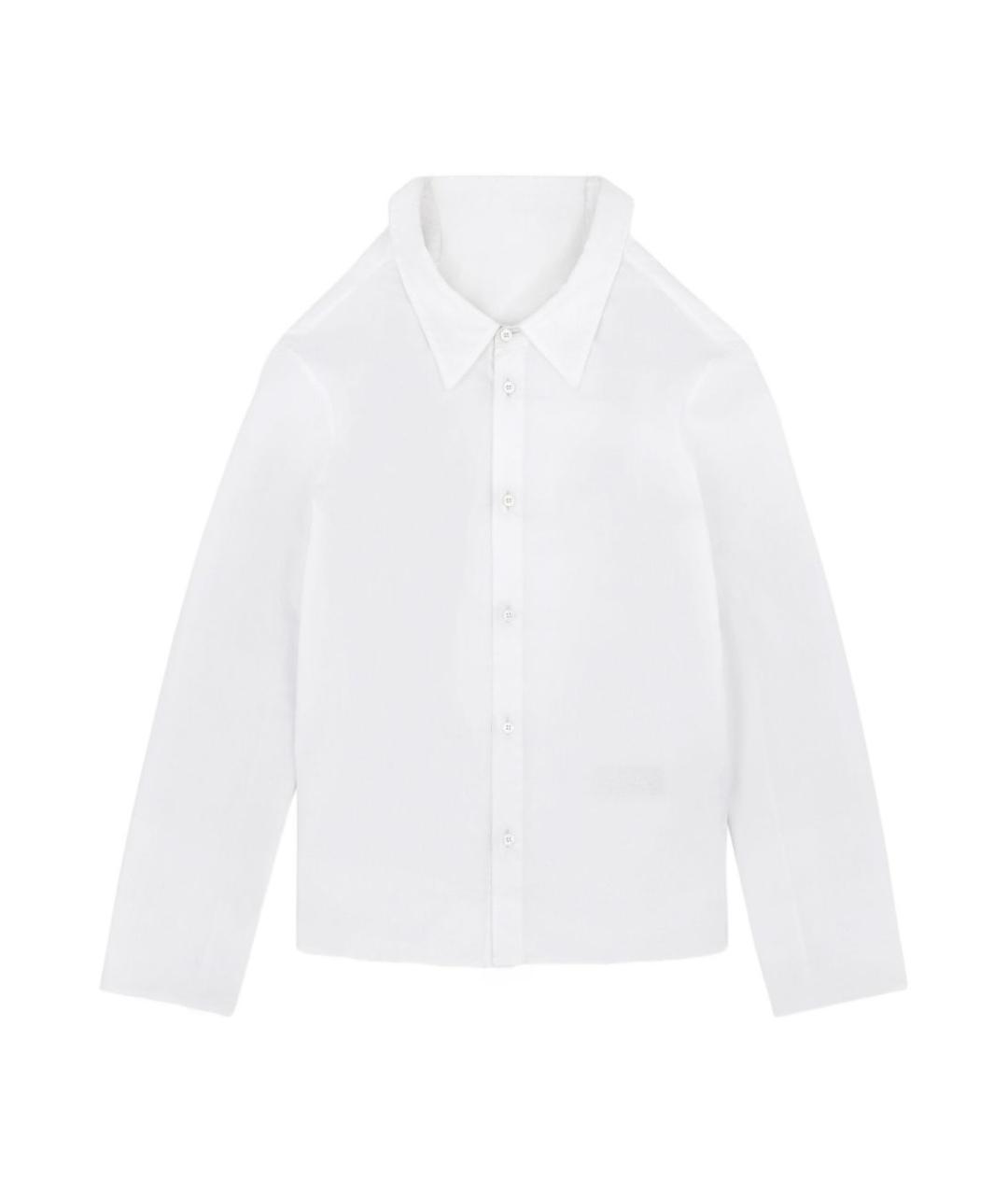 MM6 MAISON MARGIELA Белая хлопковая рубашка, фото 1