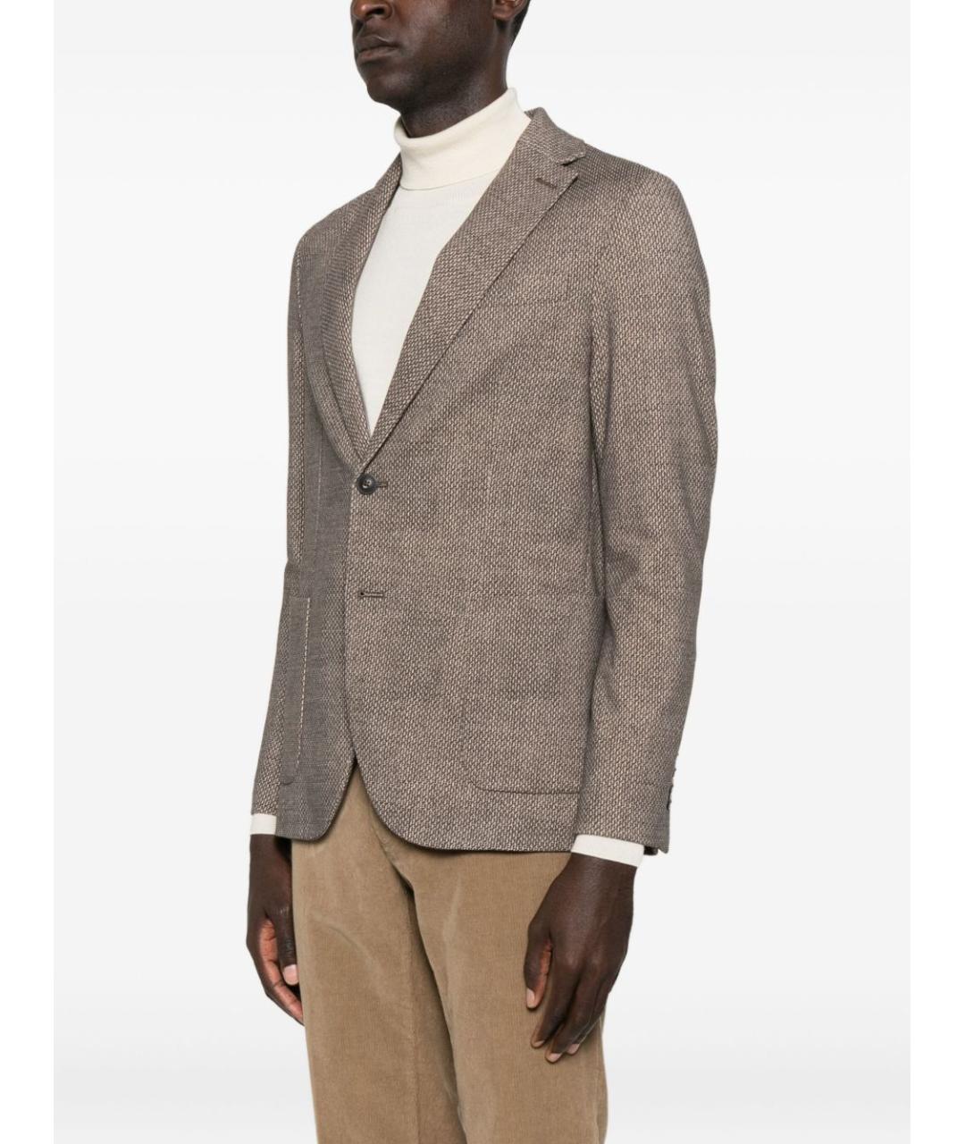 CIRCOLO 1901 Коричневый хлопковый пиджак, фото 3