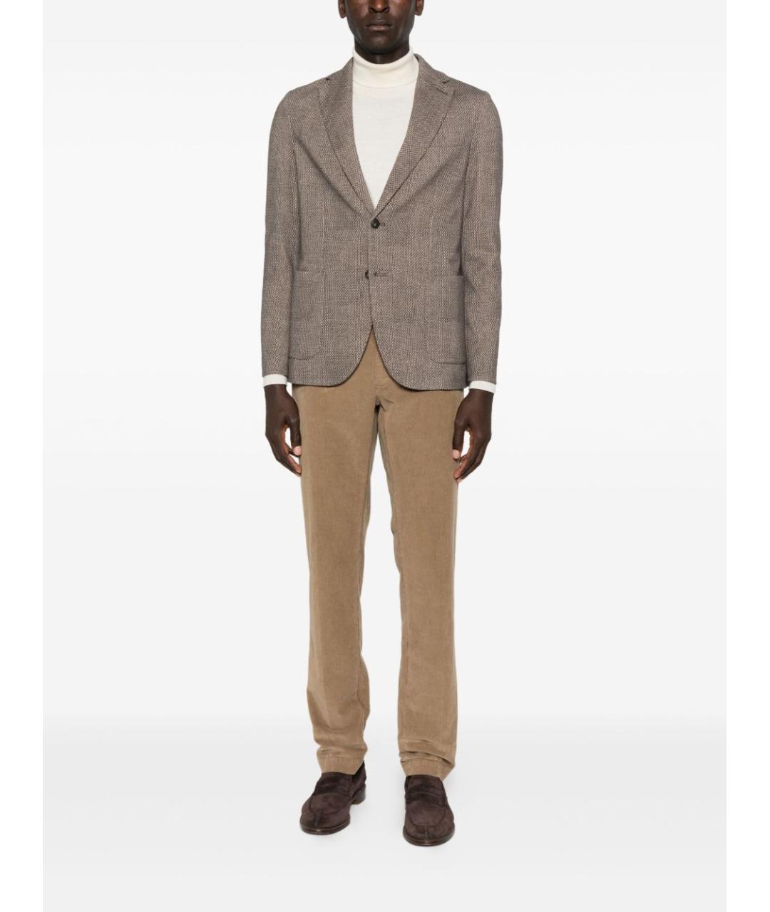 CIRCOLO 1901 Коричневый хлопковый пиджак, фото 2