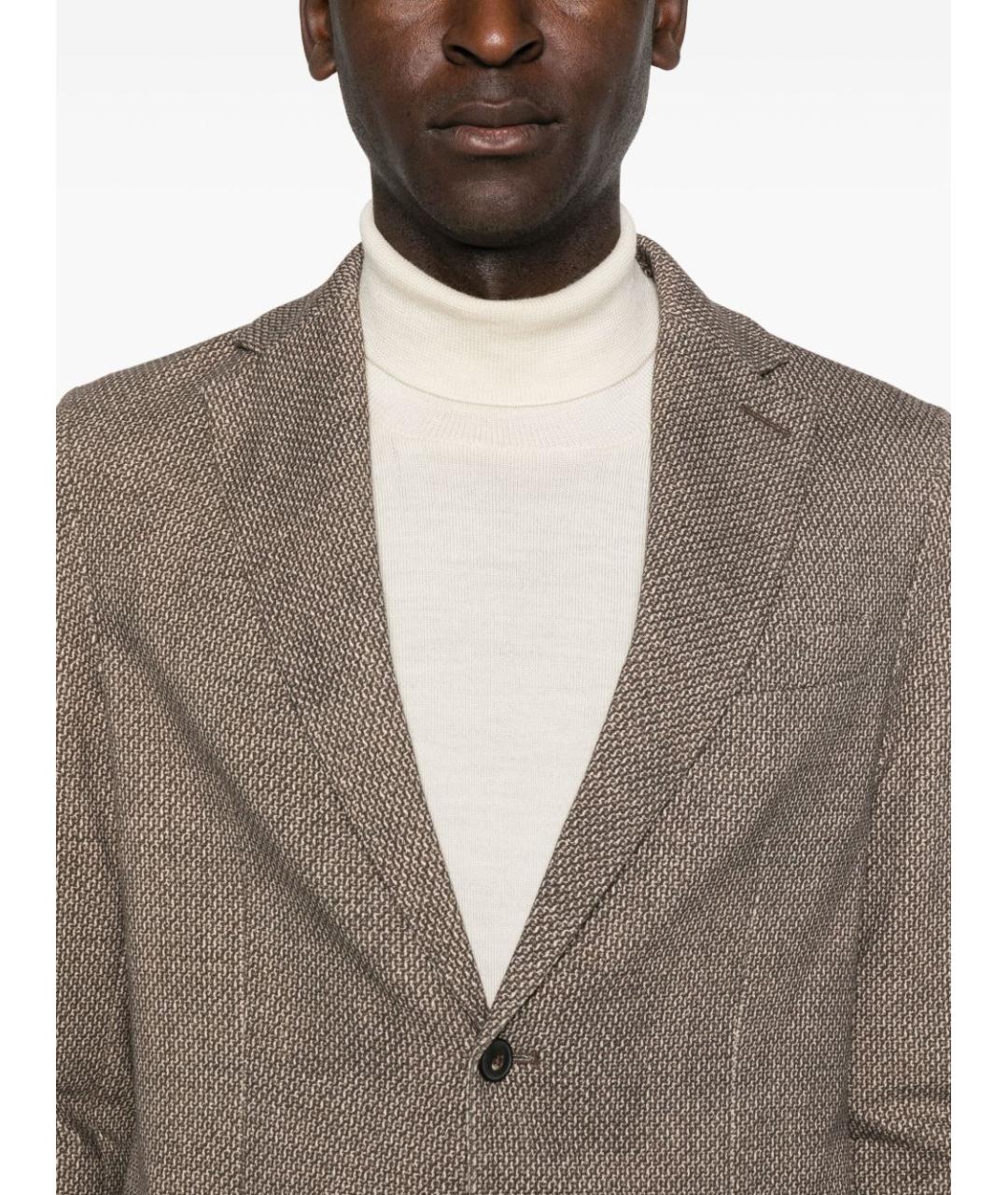 CIRCOLO 1901 Коричневый хлопковый пиджак, фото 4