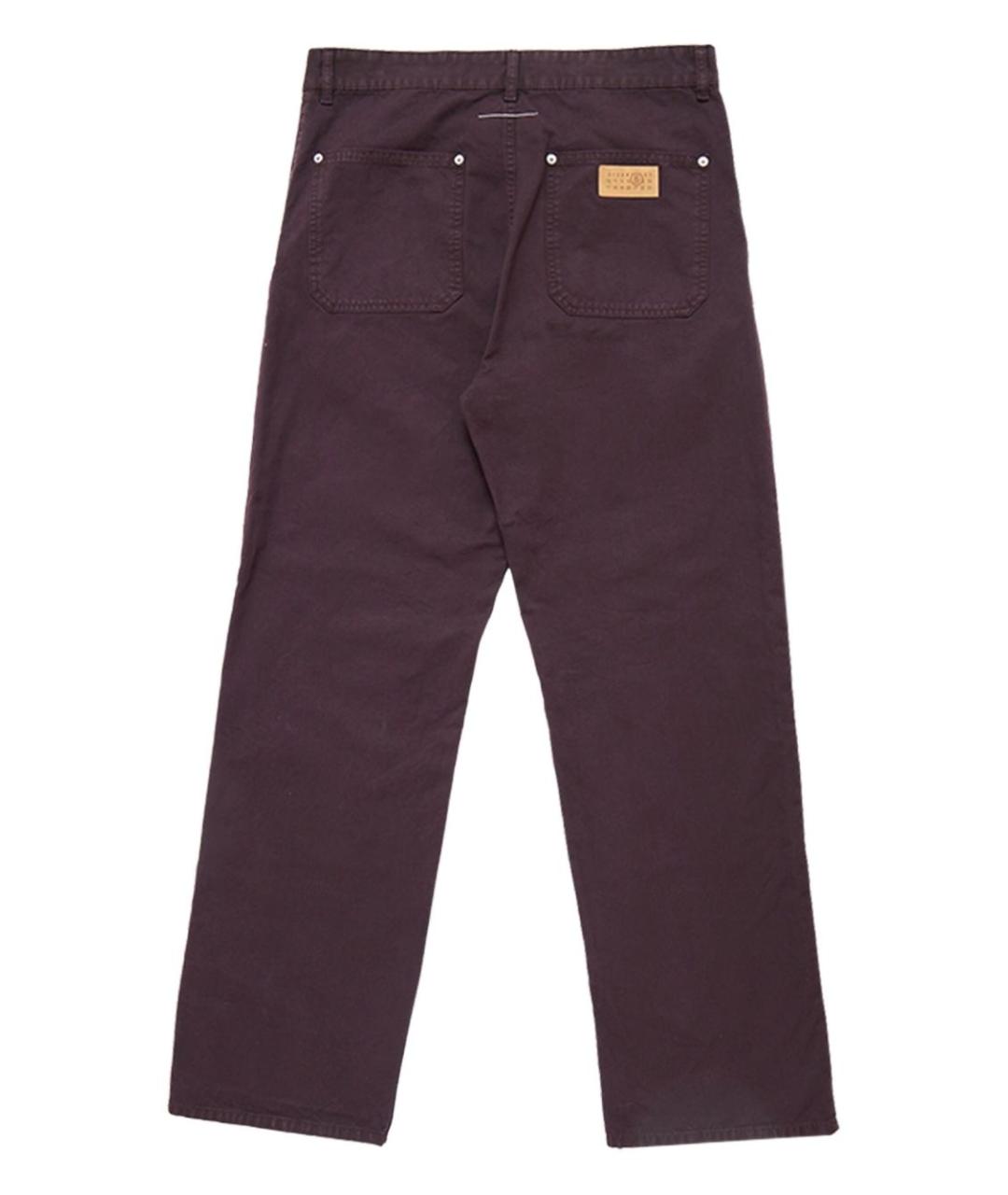 MM6 MAISON MARGIELA Бордовые хлопковые прямые джинсы, фото 2
