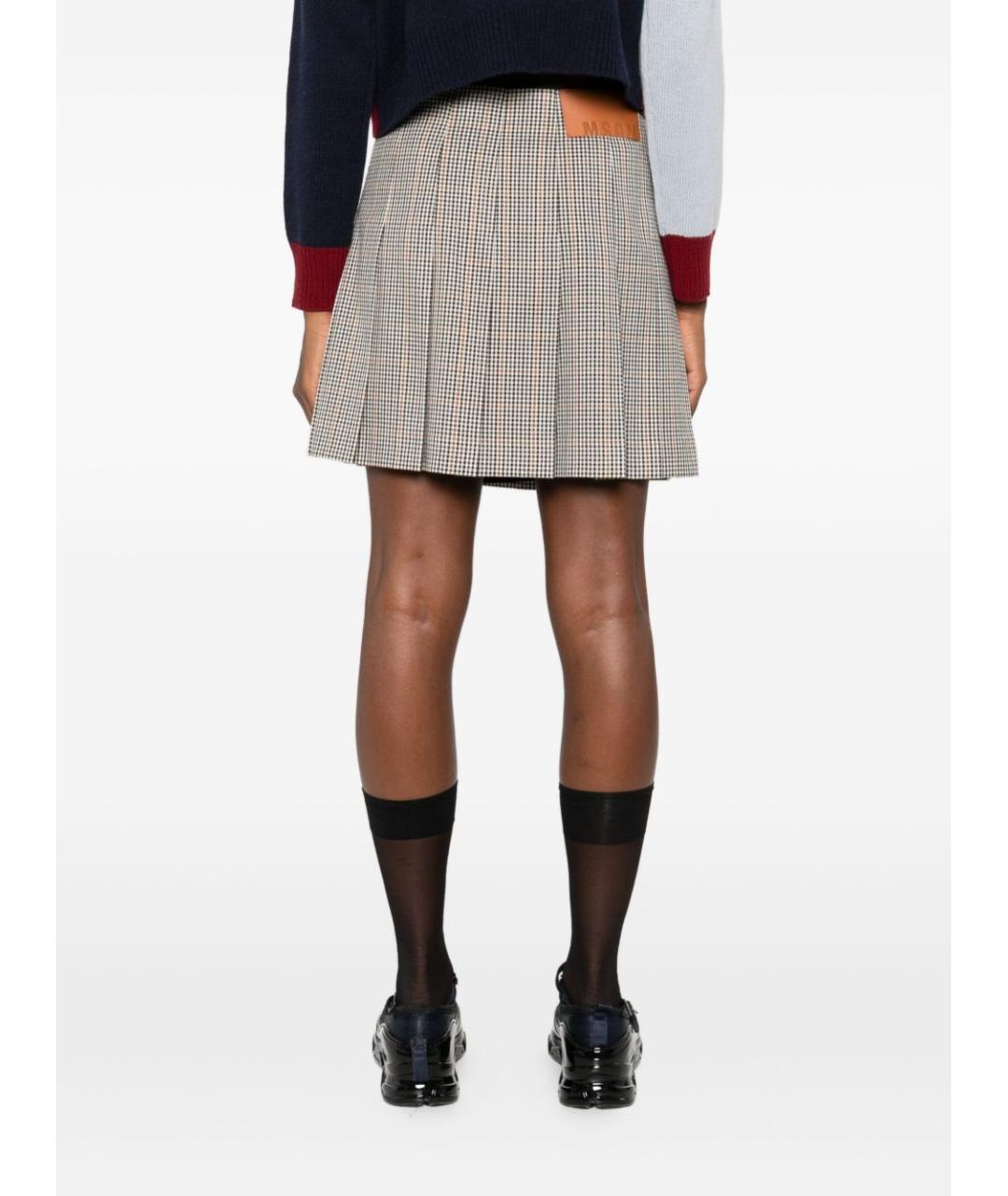 MSGM Мульти полиэстеровая юбка мини, фото 5