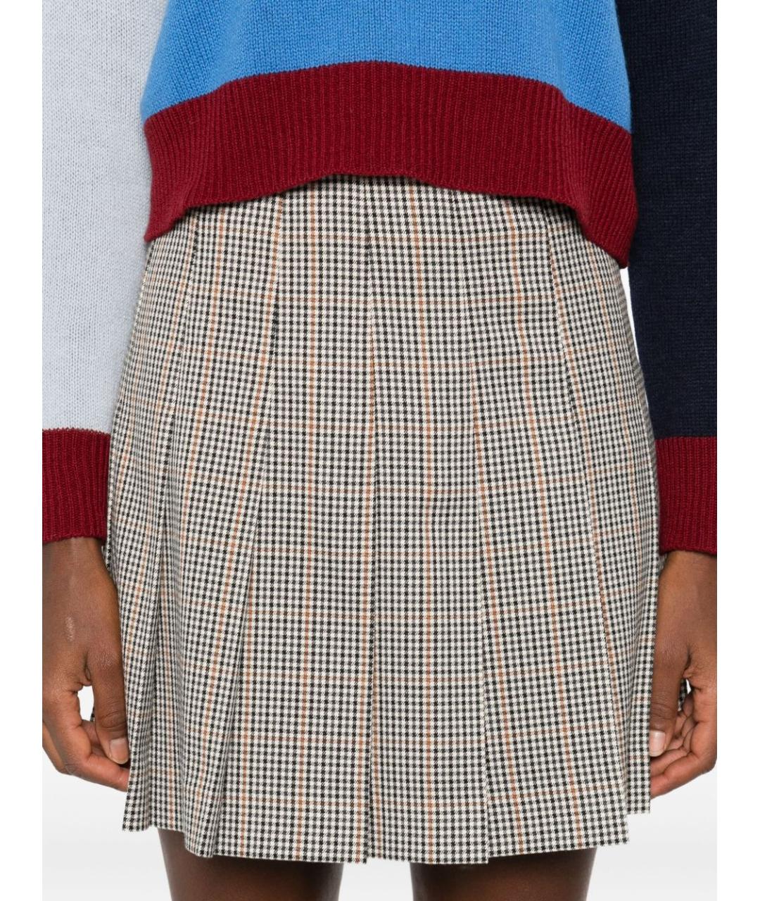 MSGM Мульти полиэстеровая юбка мини, фото 3