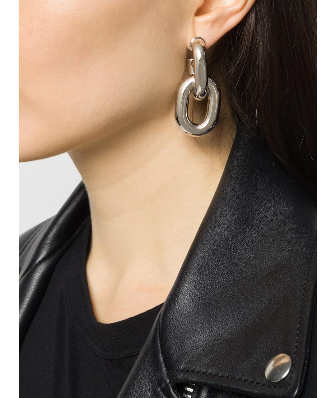 PACO RABANNE Серебряные латунные серьги, фото 2