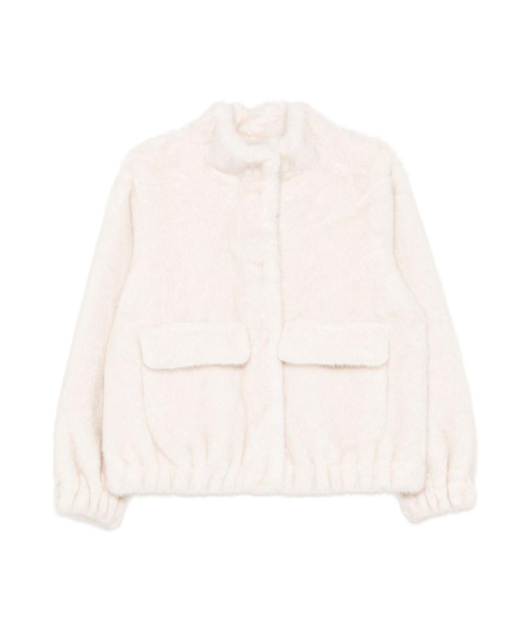 MICHAEL KORS Белая полиэстеровая шуба, фото 1