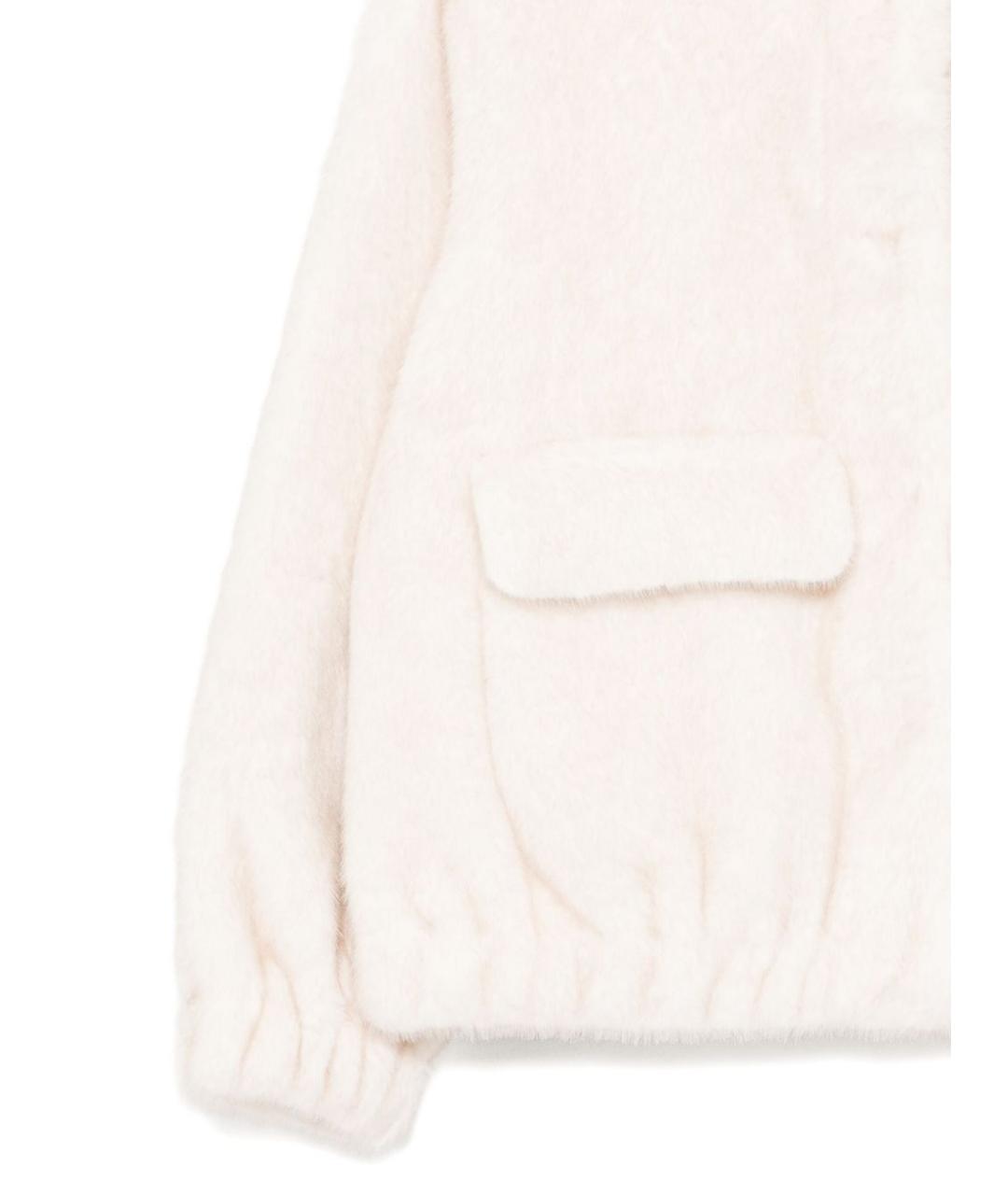 MICHAEL KORS Белая полиэстеровая шуба, фото 3