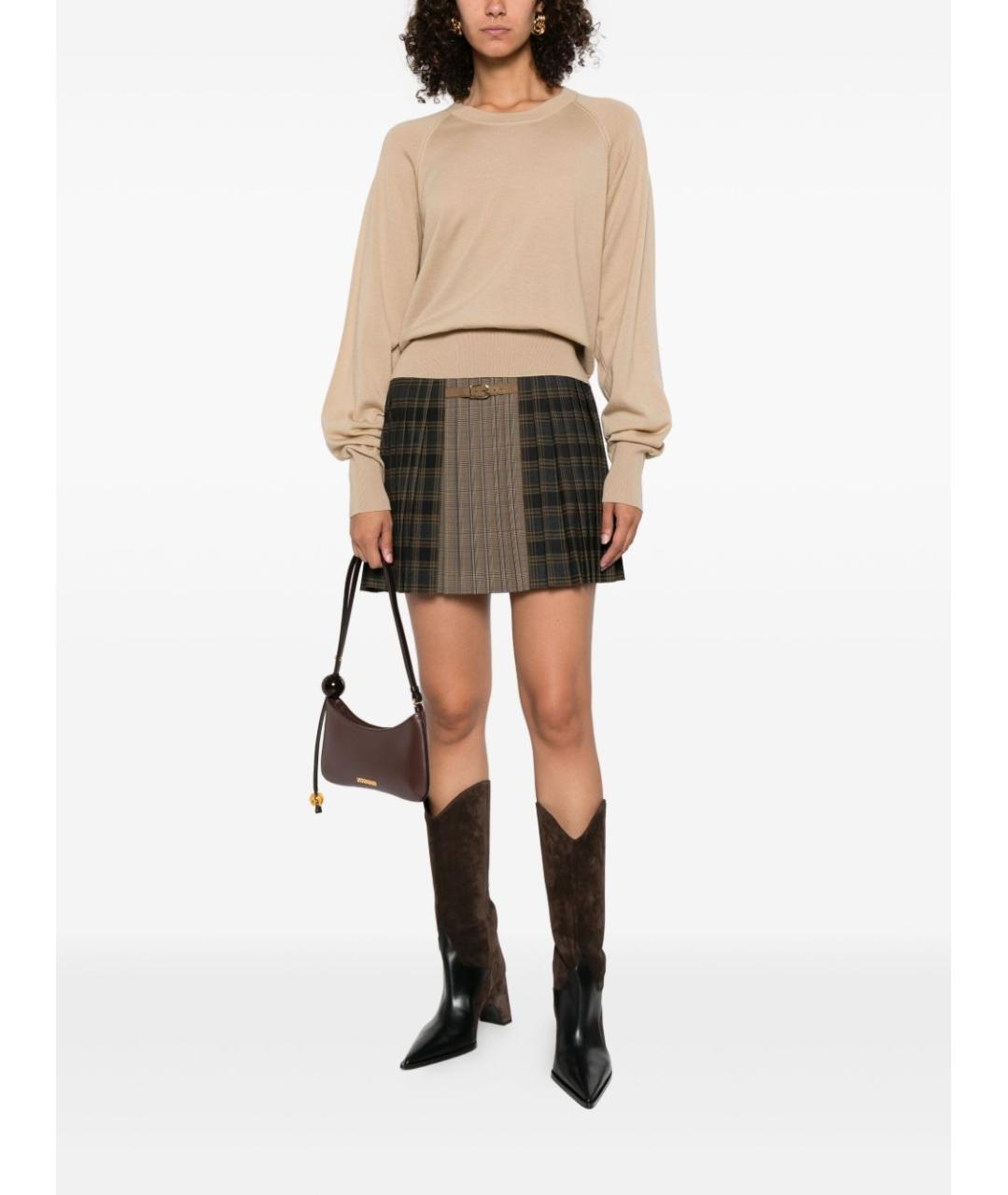 PINKO Бежевый шерстяной джемпер / свитер, фото 4