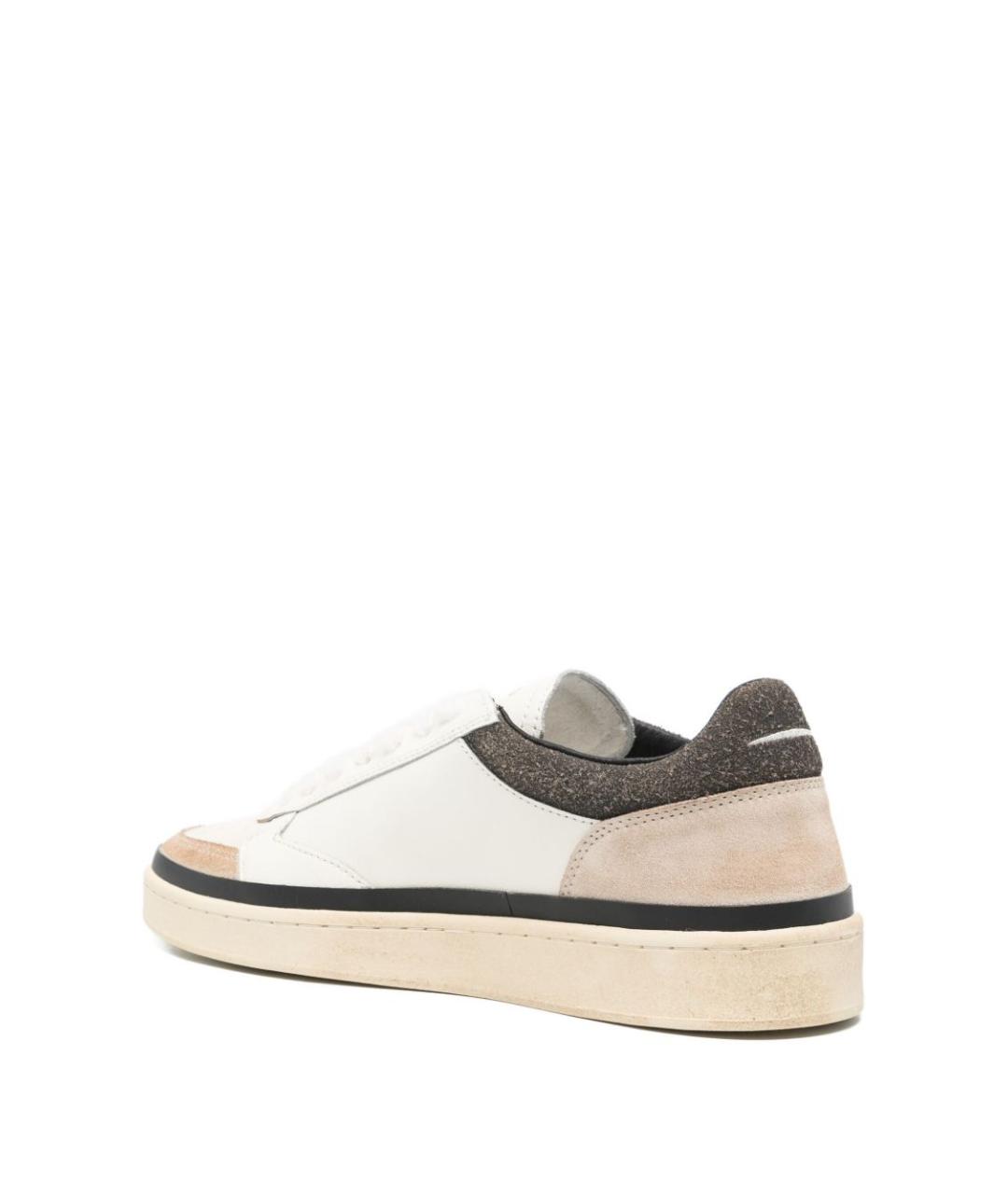 GHOUD Белые кожаные низкие кроссовки / кеды, фото 3