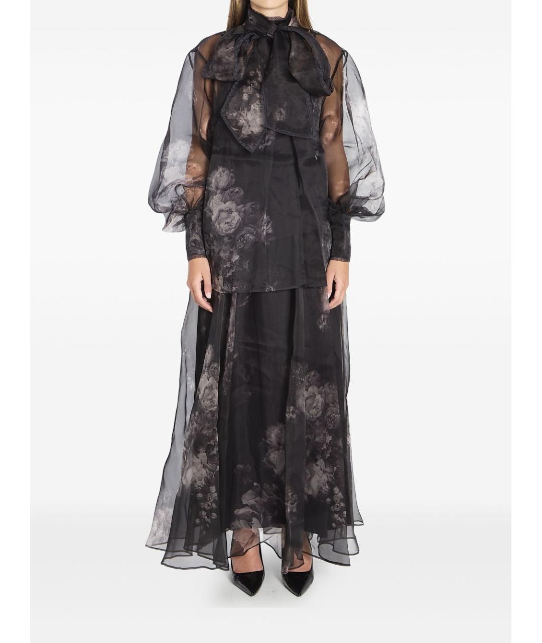 ZIMMERMANN Черная шелковая юбка макси, фото 2