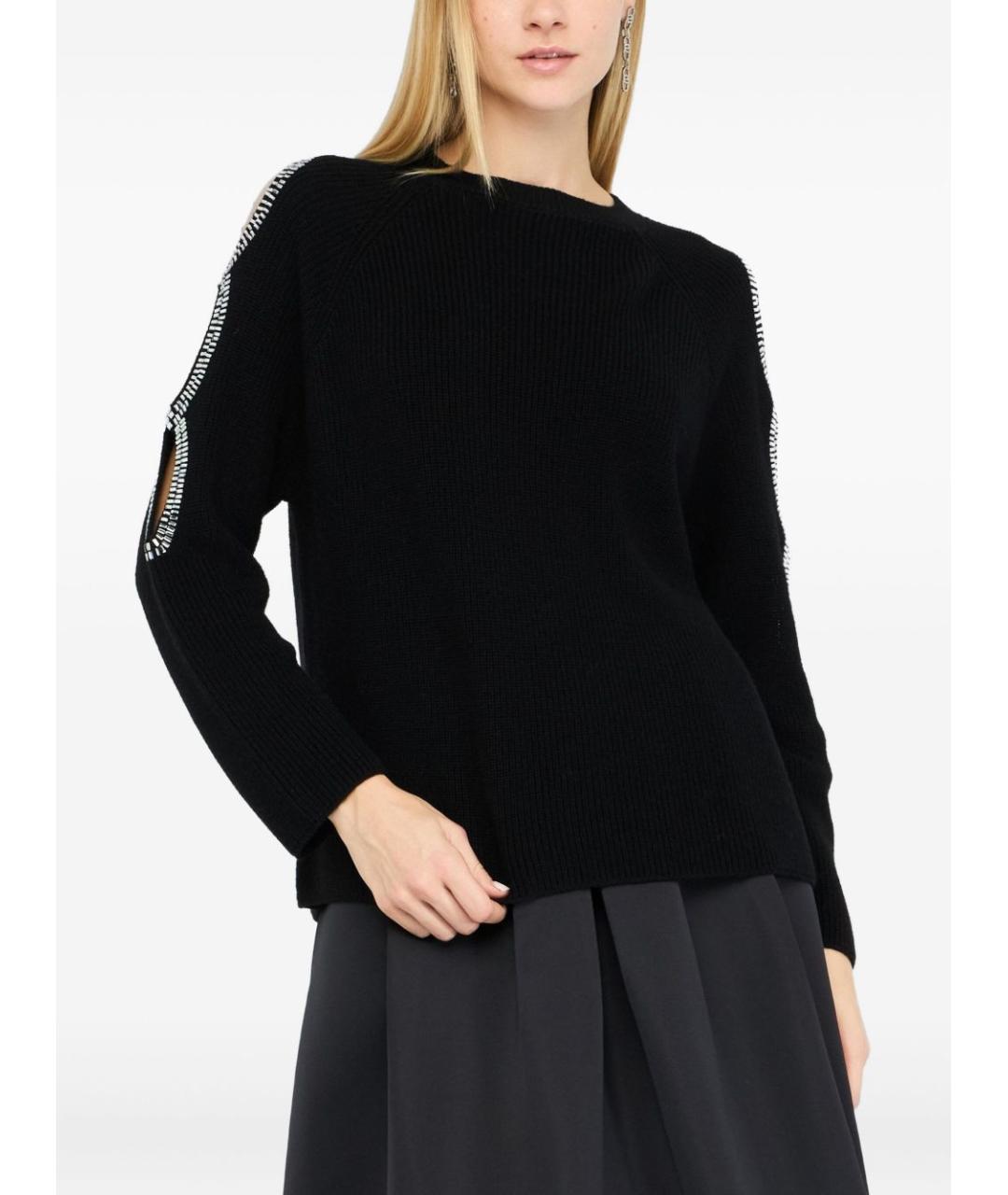 LIU JO Черный шерстяной джемпер / свитер, фото 3