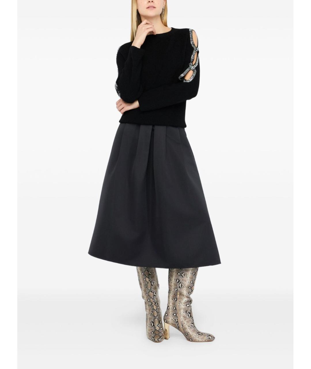 LIU JO Черный шерстяной джемпер / свитер, фото 4