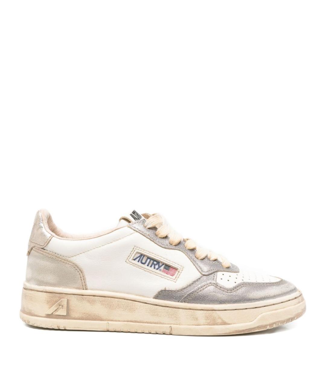 AUTRY Бежевые кожаные кеды, фото 1