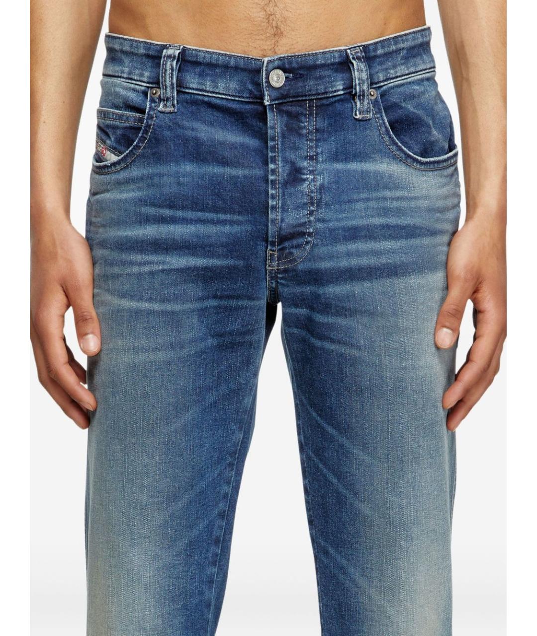DIESEL Синие хлопковые прямые джинсы, фото 5