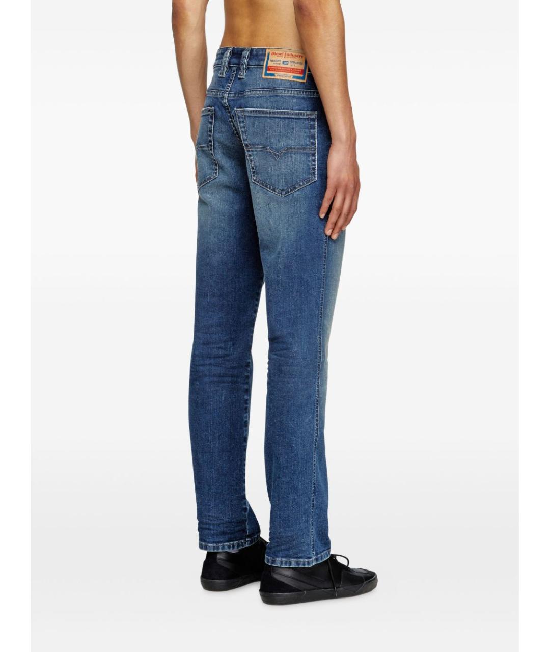 DIESEL Синие хлопковые прямые джинсы, фото 3