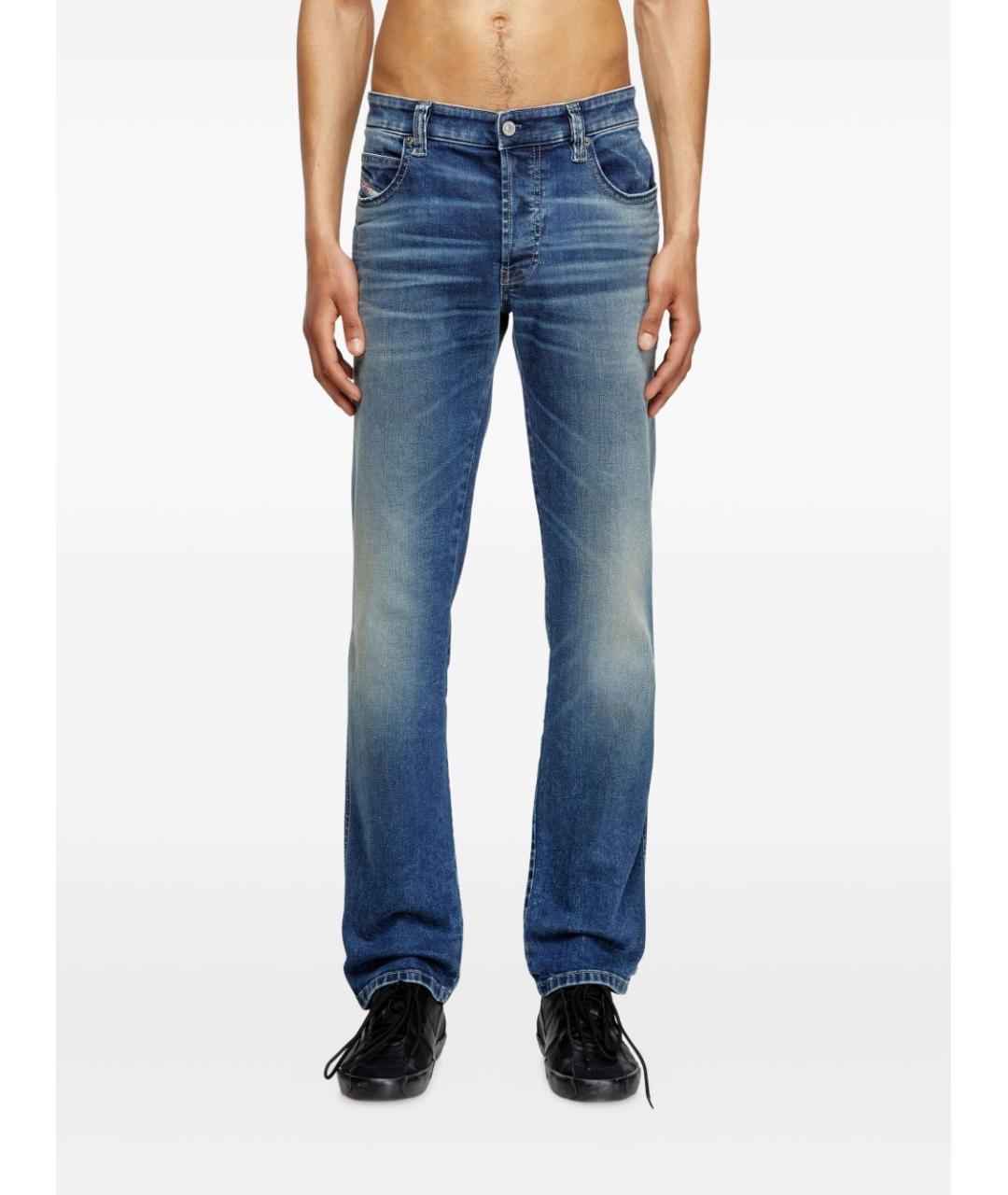 DIESEL Синие хлопковые прямые джинсы, фото 4
