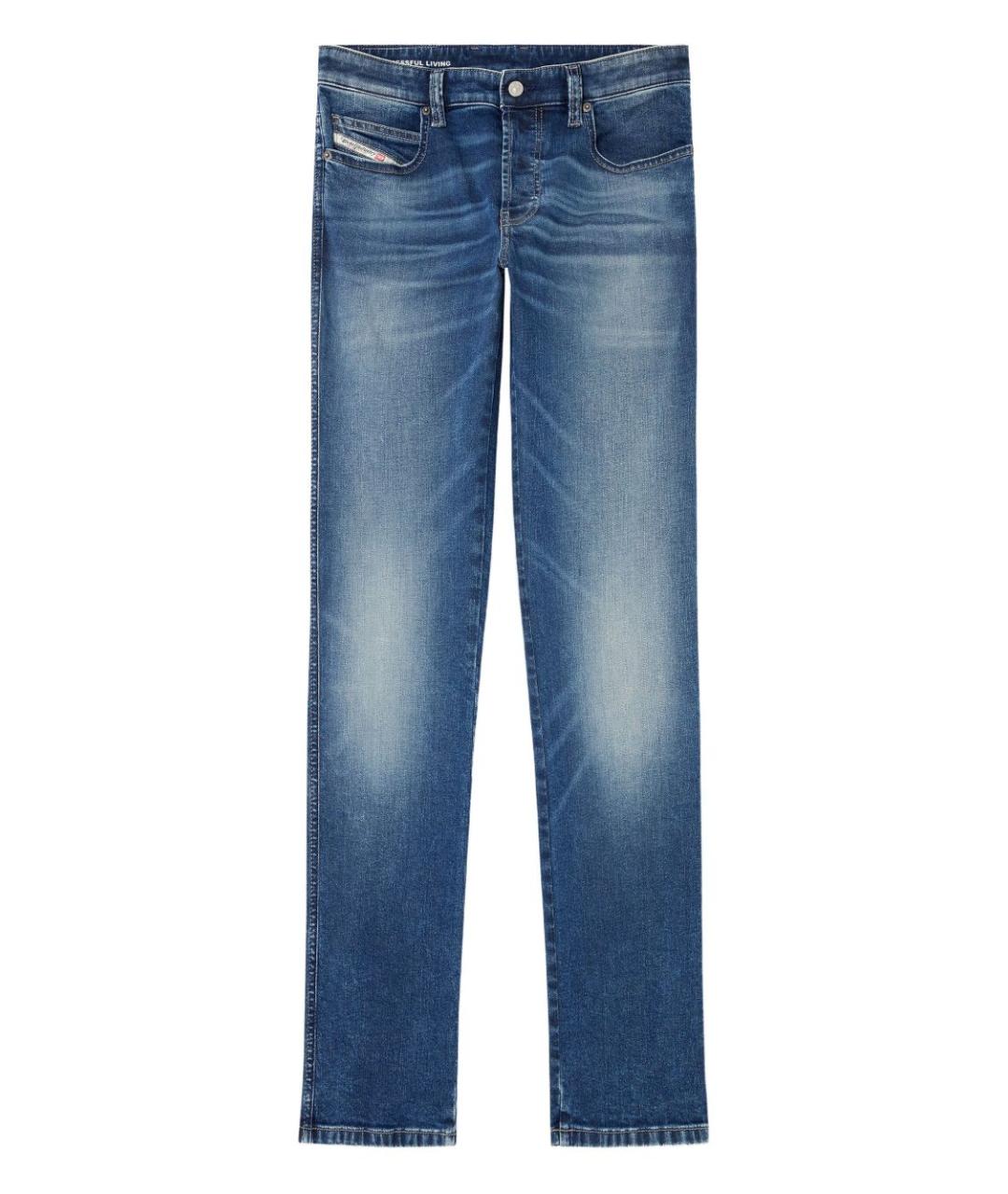 DIESEL Синие хлопковые прямые джинсы, фото 1