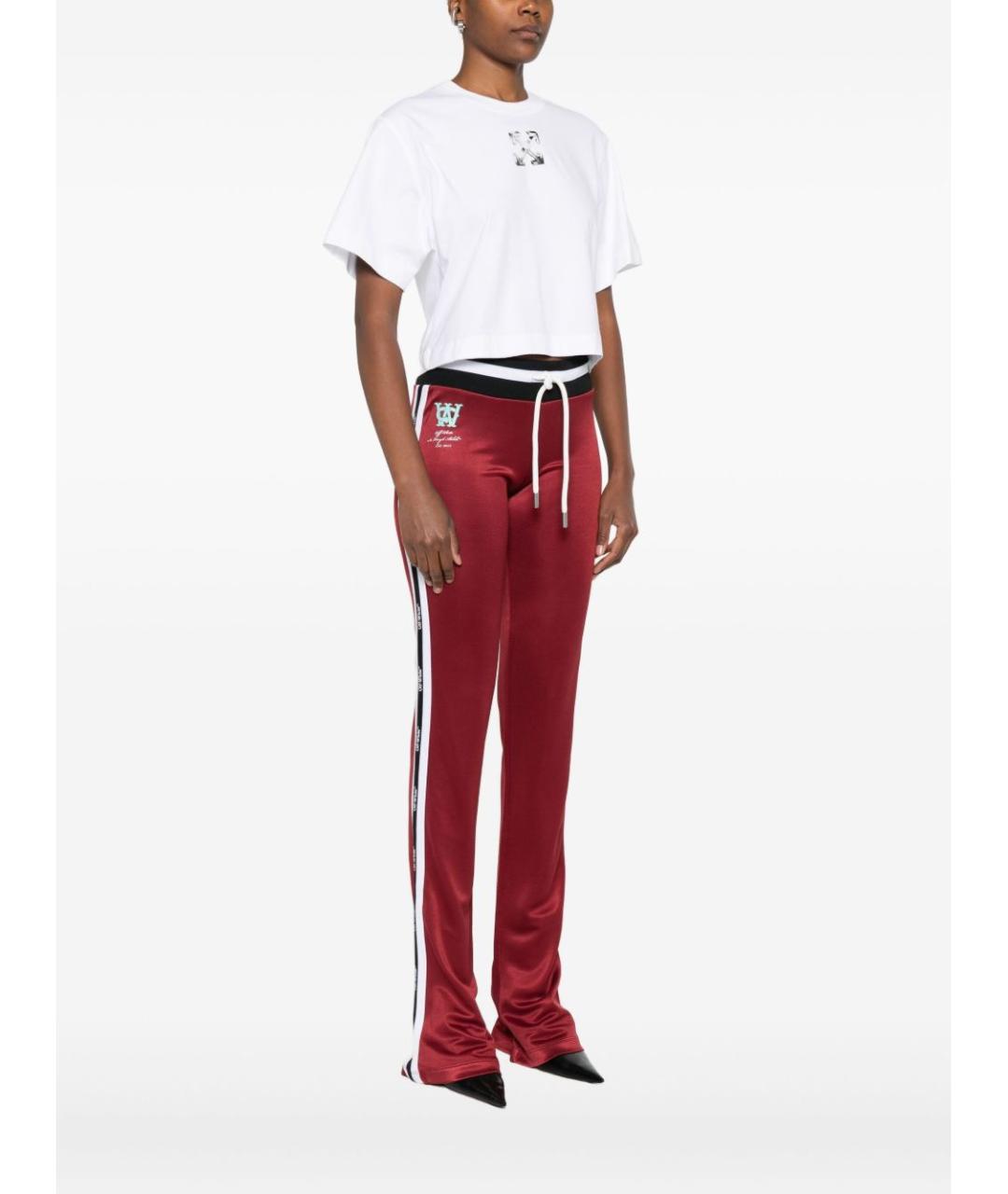 OFF-WHITE Белая хлопковая футболка, фото 5