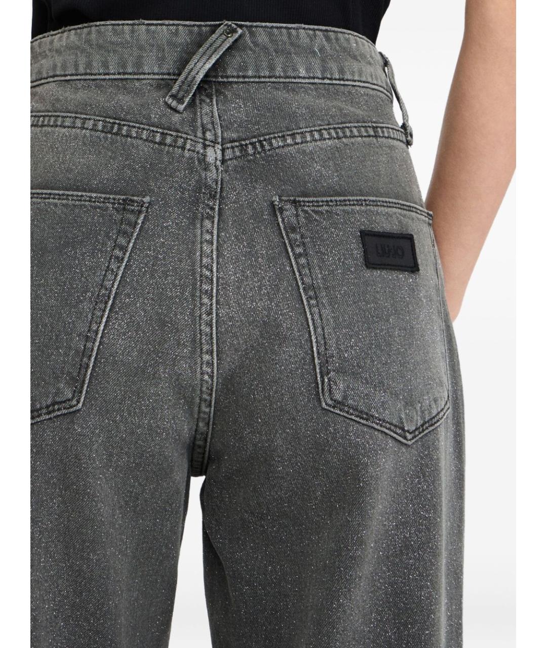 LIU JO Серые хлопковые прямые джинсы, фото 5