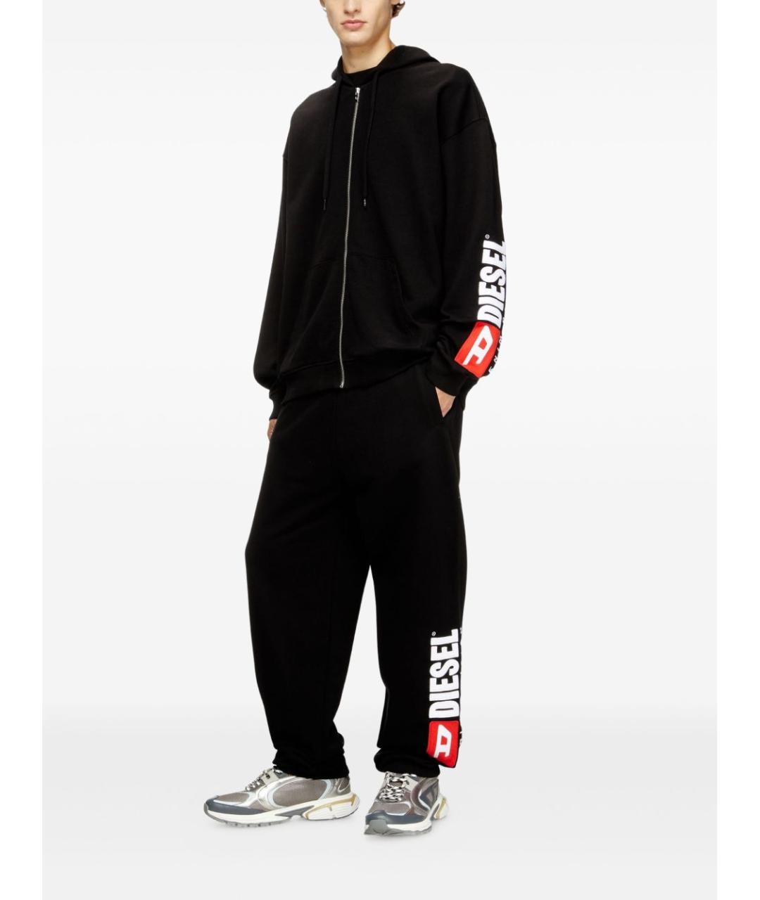 DIESEL Черные хлопковые повседневные брюки, фото 2