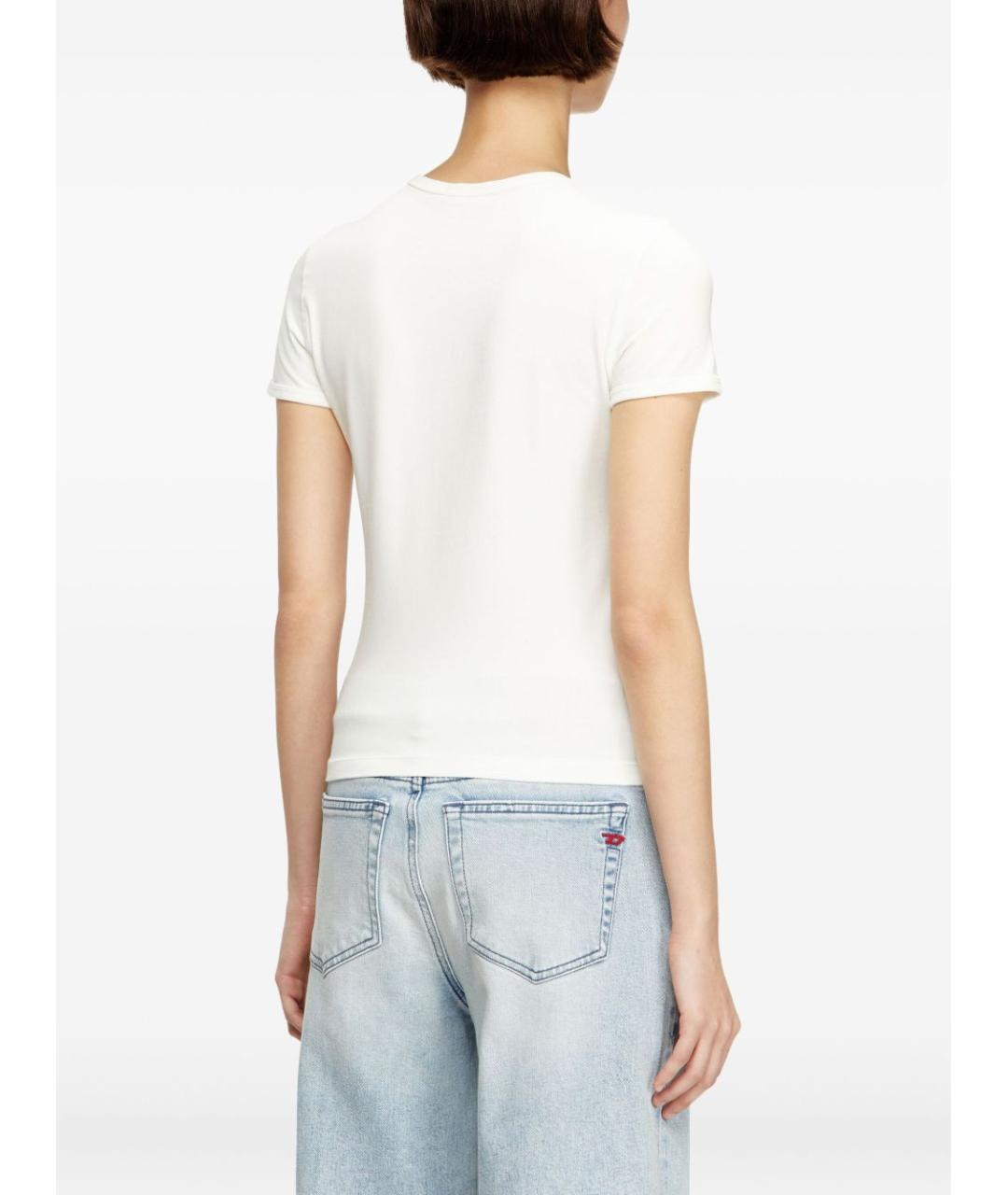 DIESEL Белая хлопковая футболка, фото 4