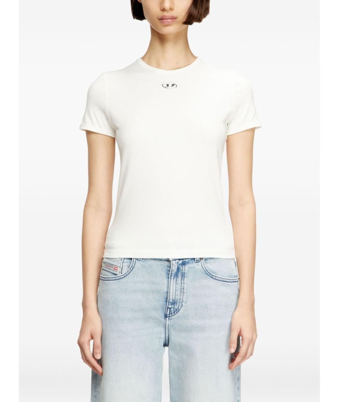 DIESEL Белая хлопковая футболка, фото 2