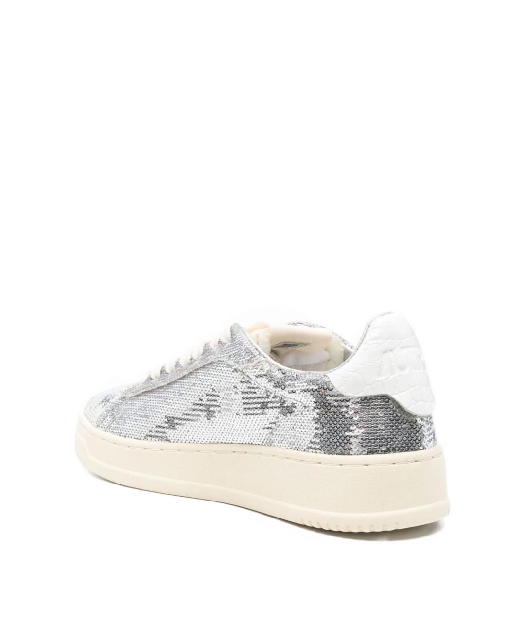 AUTRY Серебряные синтетические кеды, фото 3