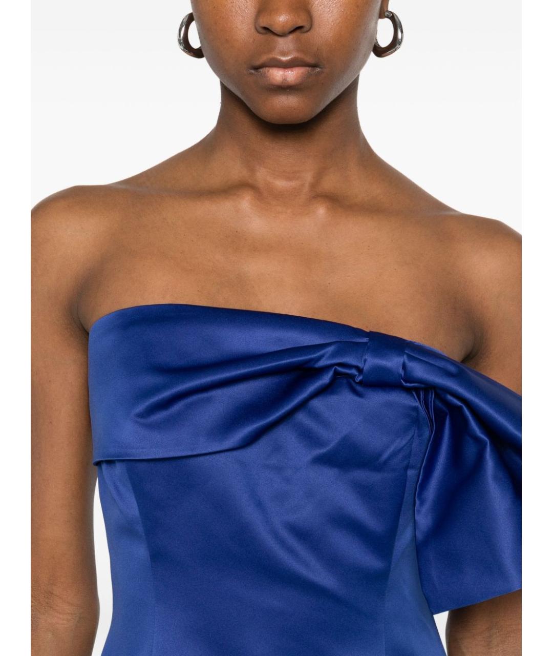 ROTATE Синее полиэстеровое вечернее платье, фото 3