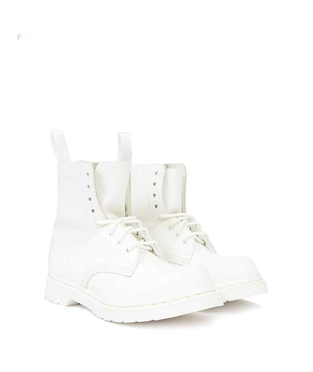 MM6 MAISON MARGIELA Белые кожаные ботинки, фото 6