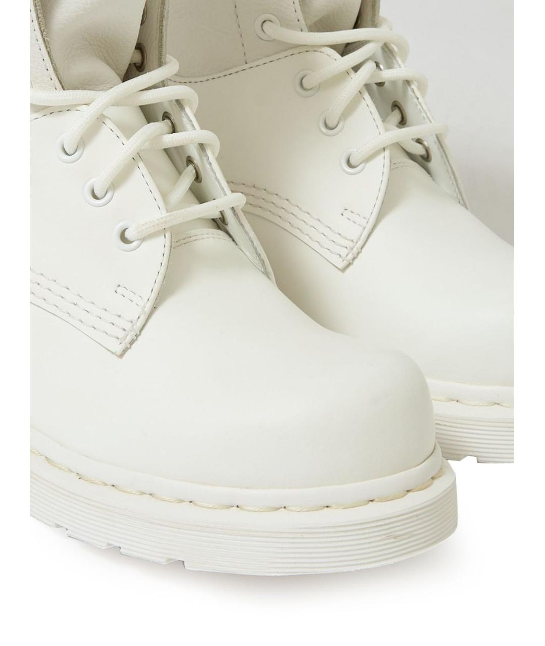 MM6 MAISON MARGIELA Белые кожаные ботинки, фото 4