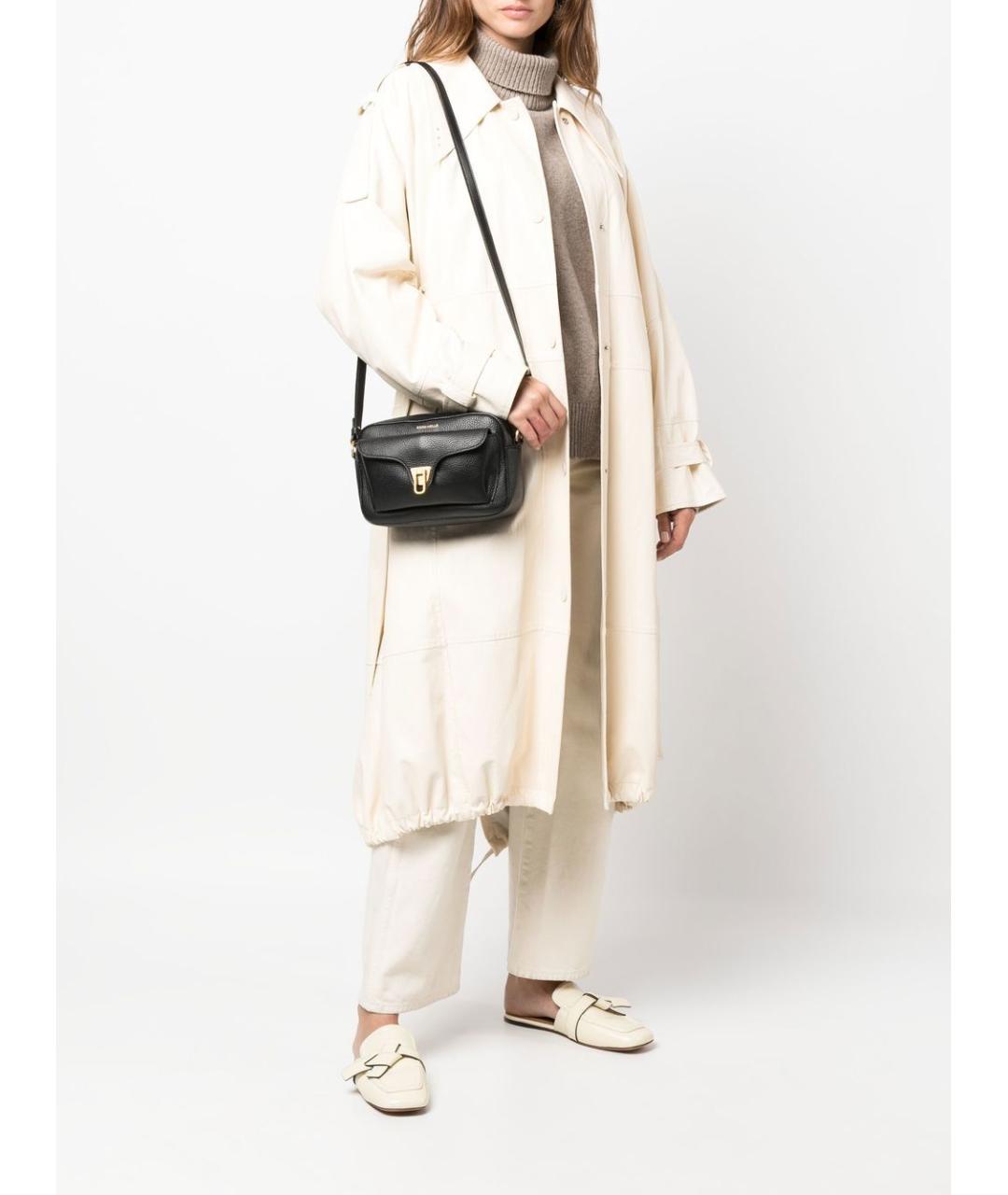 COCCINELLE Черная кожаная сумка через плечо, фото 5