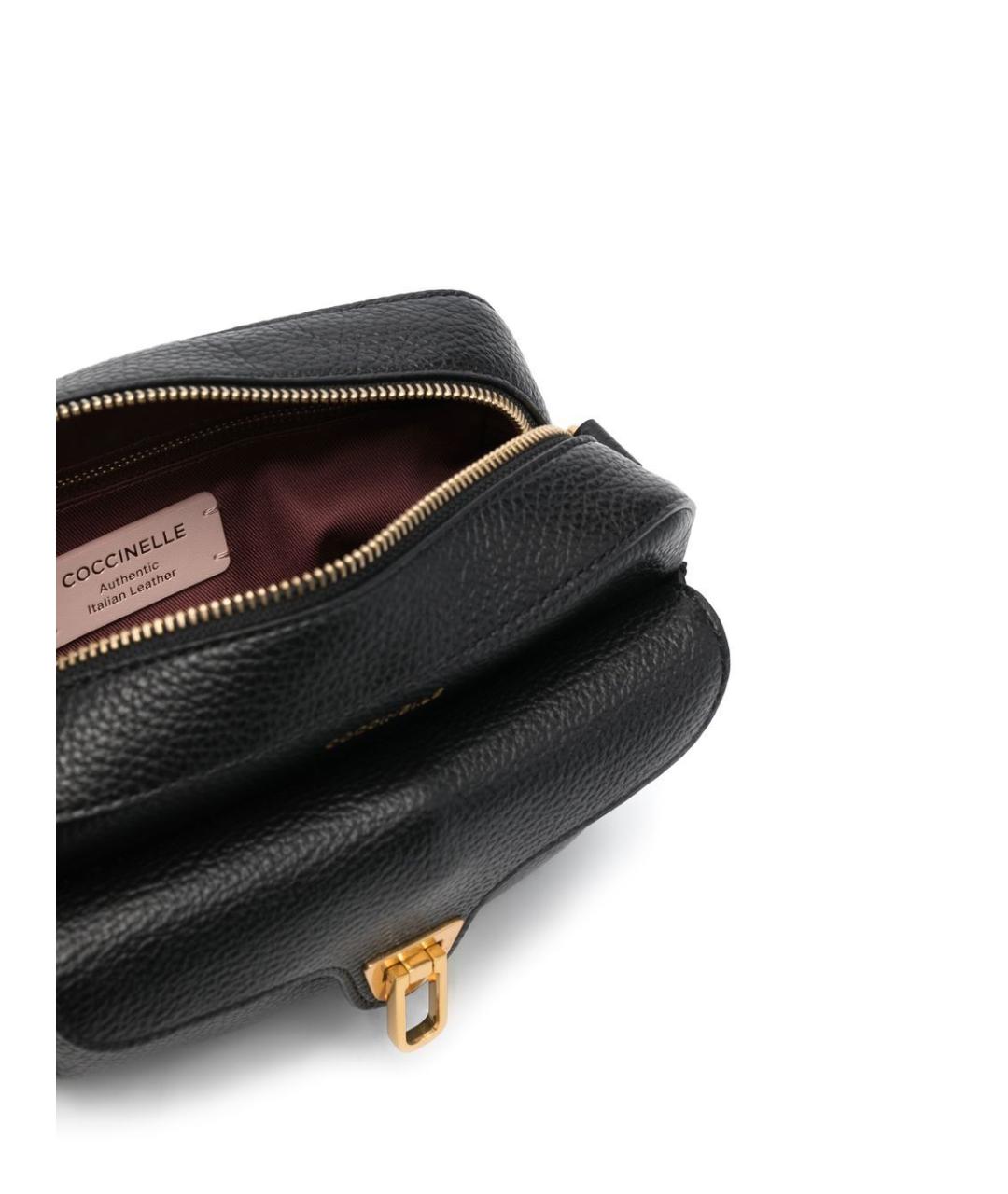 COCCINELLE Черная кожаная сумка через плечо, фото 2