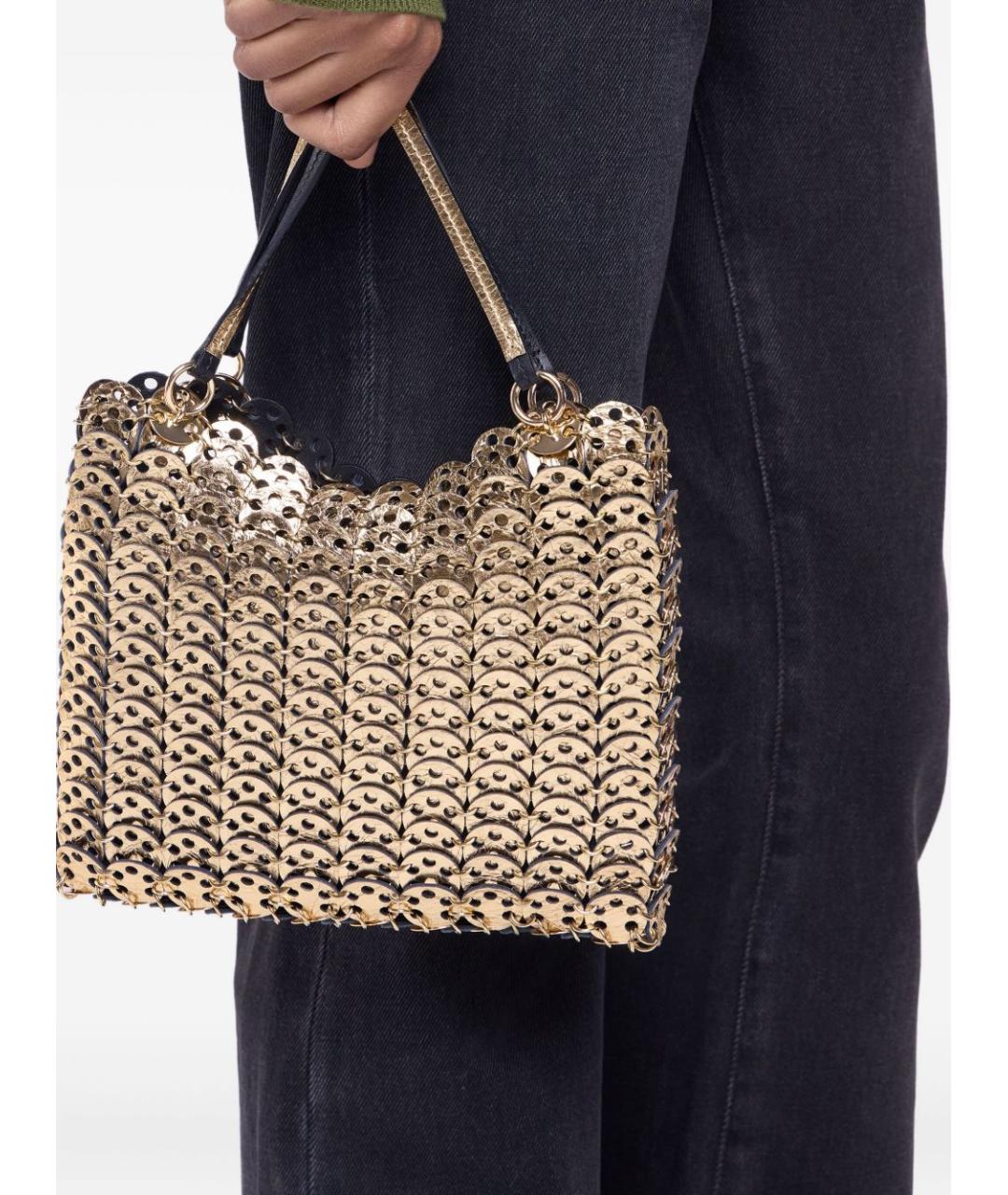 PACO RABANNE Черная кожаная сумка через плечо, фото 7