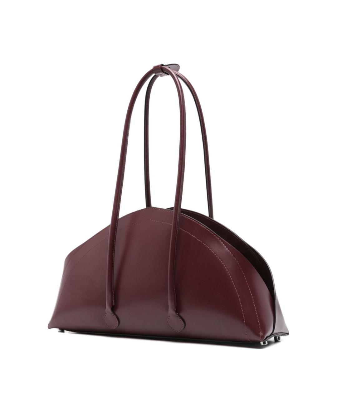 FEDERICO CINA Бордовая кожаная сумка через плечо, фото 4