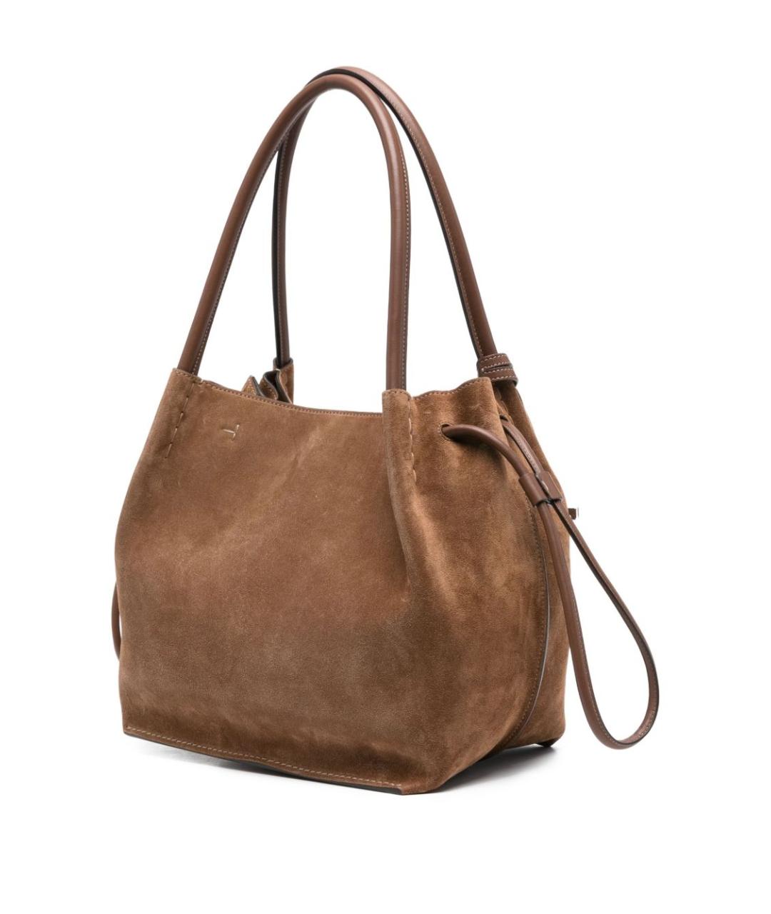 TOD'S Бежевая замшевая сумка тоут, фото 5