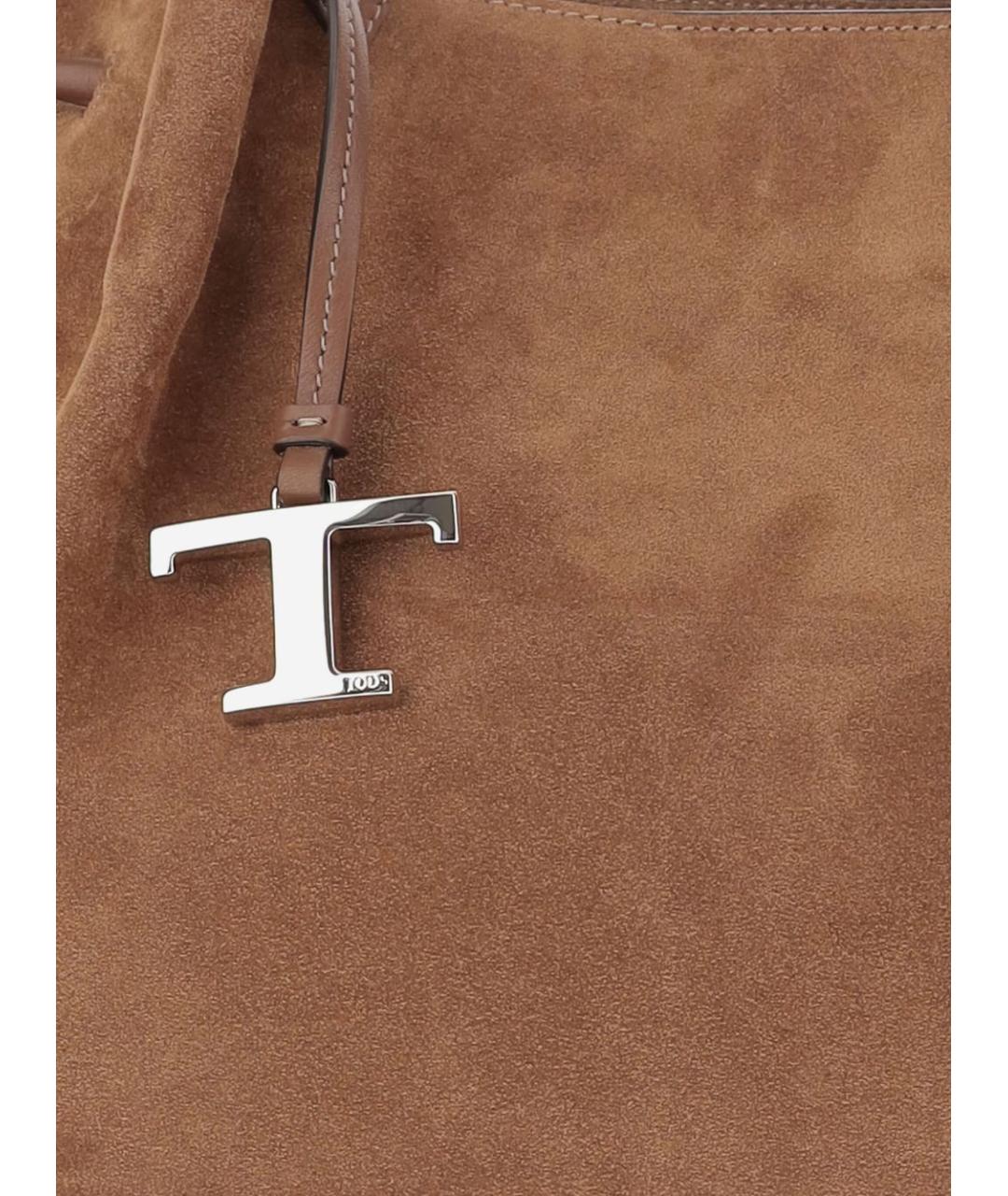 TOD'S Бежевая замшевая сумка тоут, фото 2