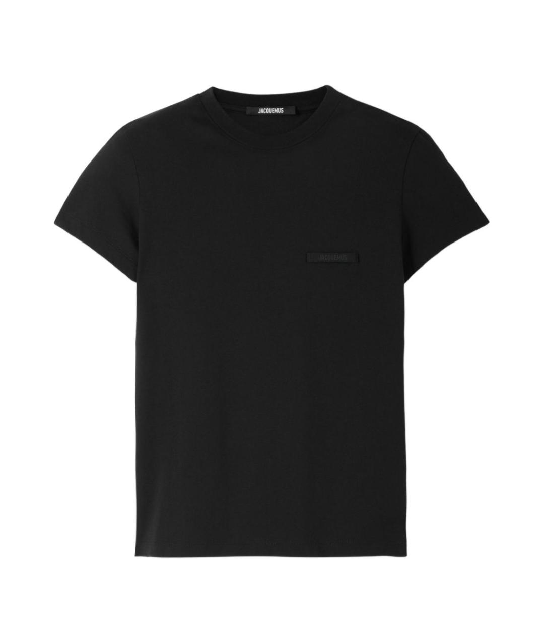 JACQUEMUS Черная хлопковая футболка, фото 1