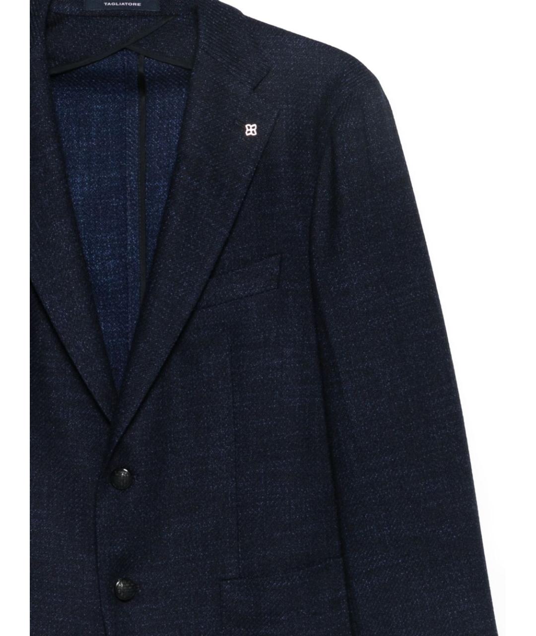 TAGLIATORE Темно-синий шерстяной пиджак, фото 3