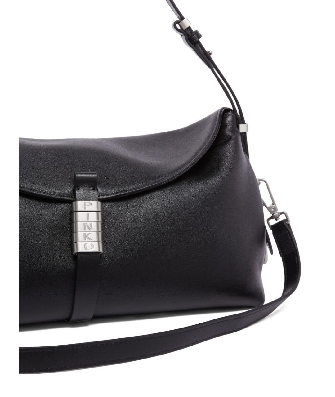 PINKO Черная кожаная сумка через плечо, фото 2