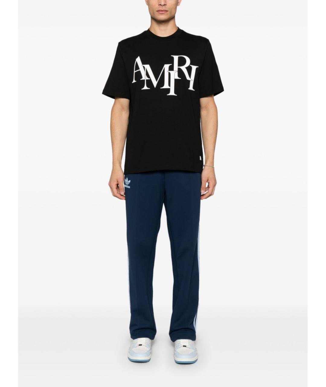 AMIRI Черная хлопковая футболка, фото 4