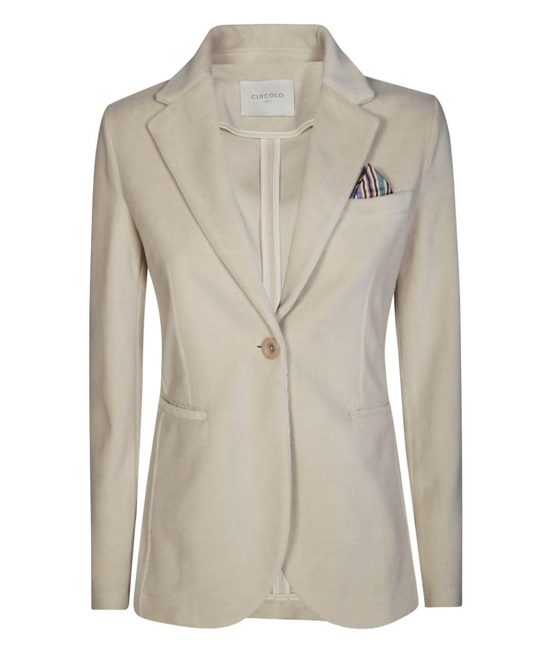 CIRCOLO 1901 Бежевый хлопковый жакет/пиджак, фото 1