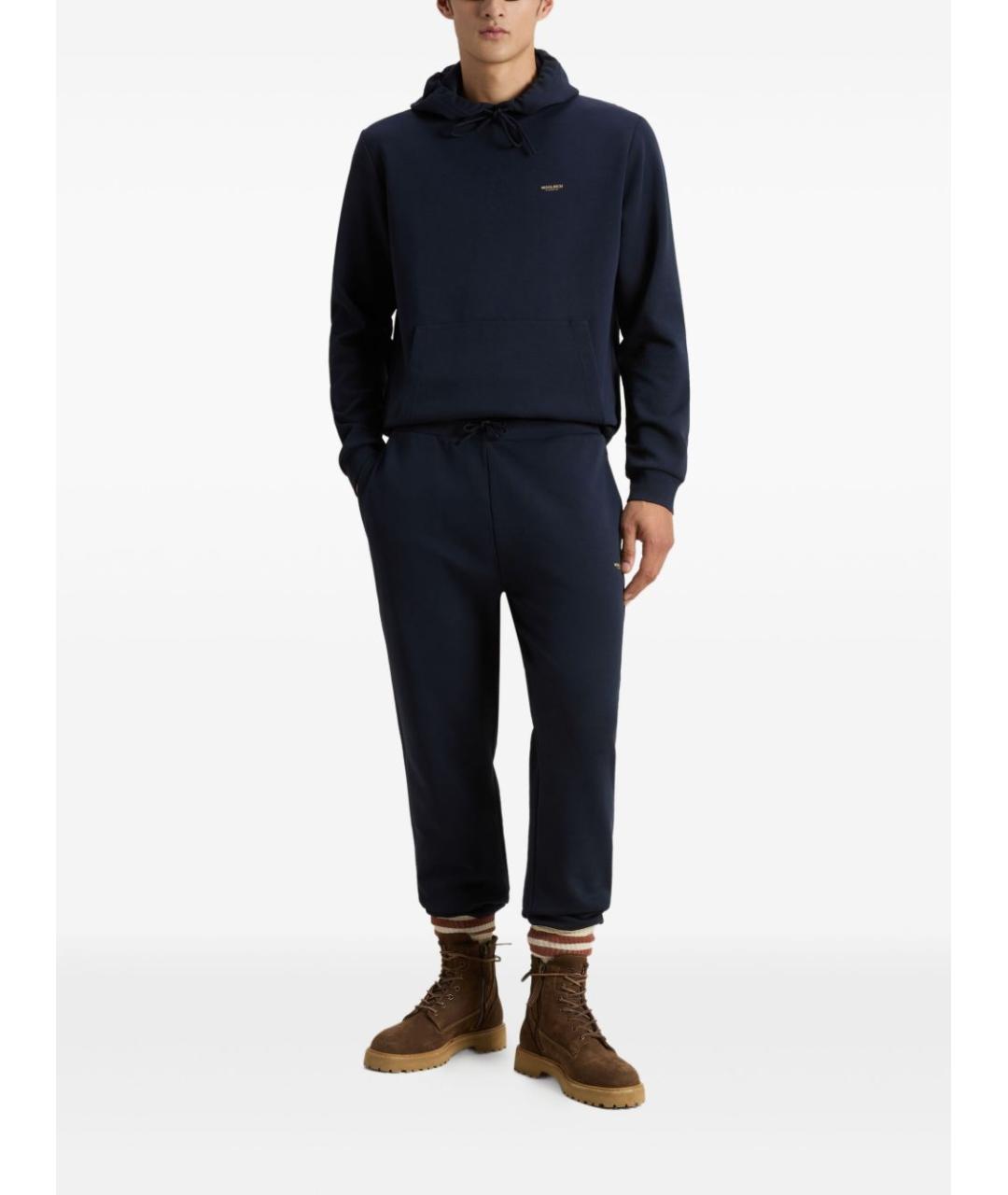 WOOLRICH Синие хлопковые повседневные брюки, фото 2