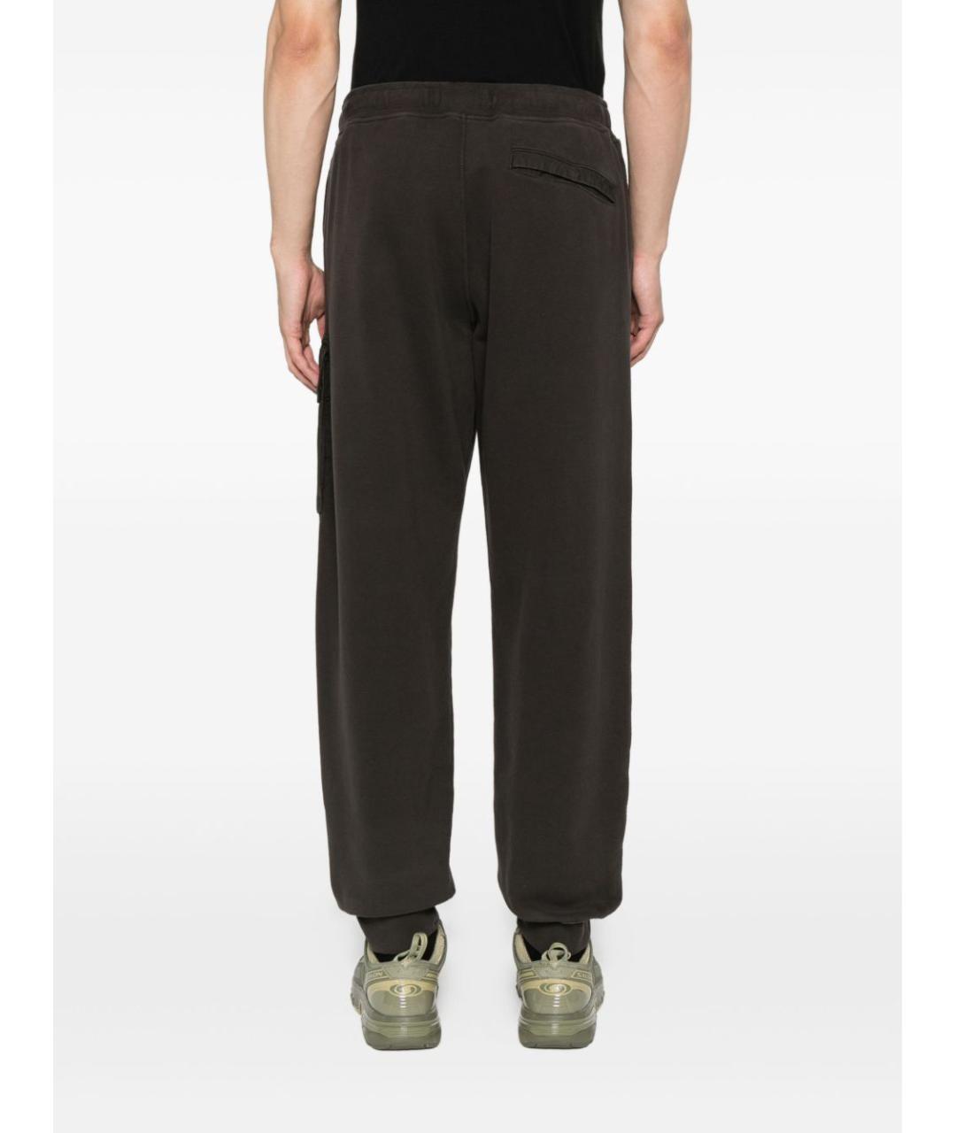 STONE ISLAND Коричневые хлопковые повседневные брюки, фото 2