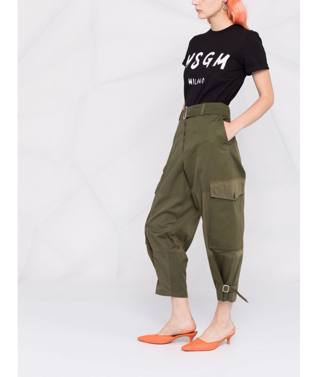 MSGM Черная хлопковая футболка, фото 6